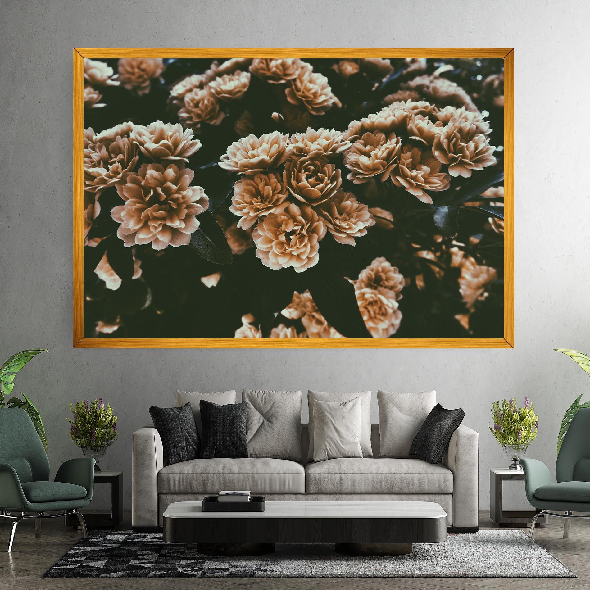 Vászonkép Wild Cream Flower mockup 7