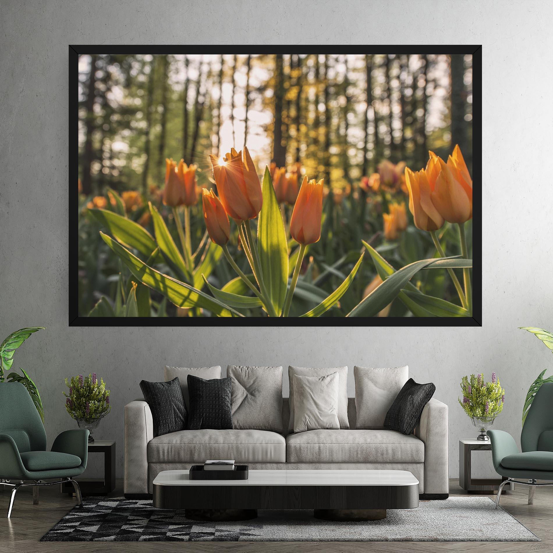 Vászonkép Forest Tulips mockup 7