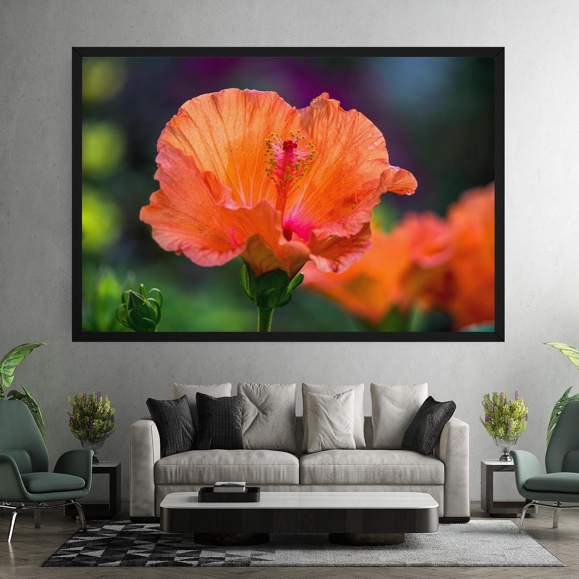 Vászonkép Orange Wild Flower mockup 7