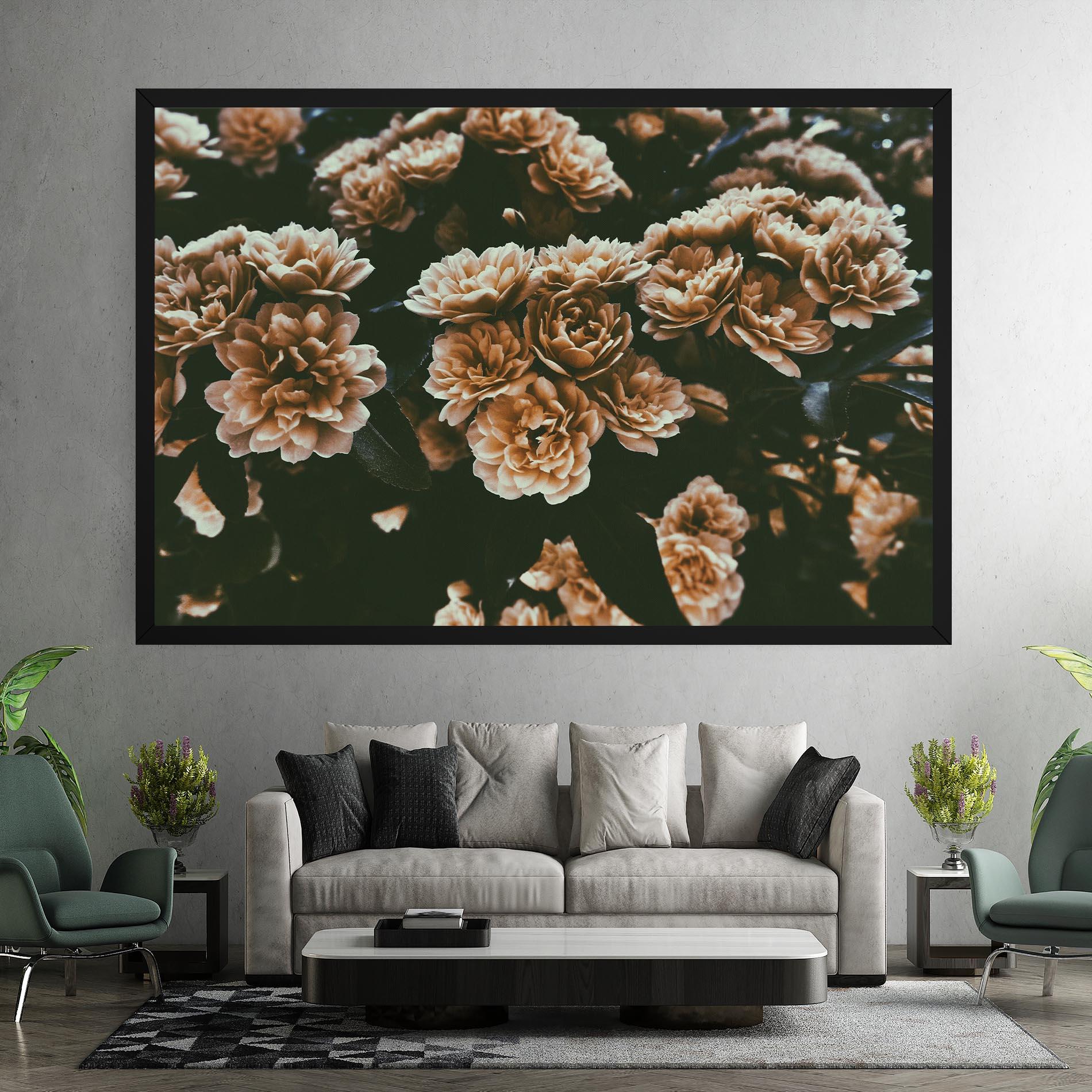 Vászonkép Wild Cream Flower mockup 7