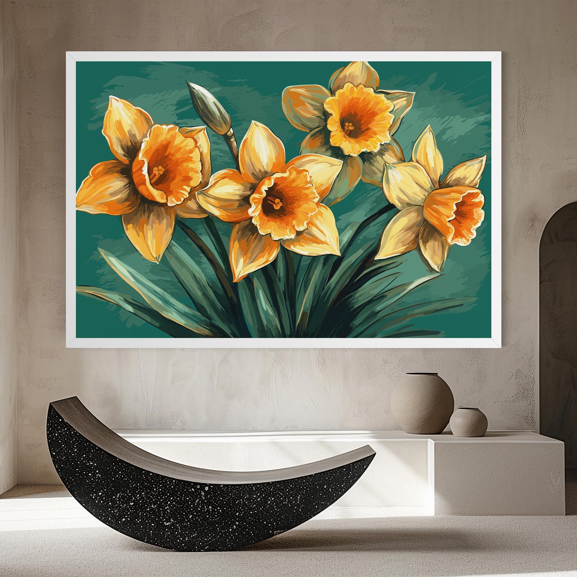 Vászonkép Yellow Wild Flower mockup 8