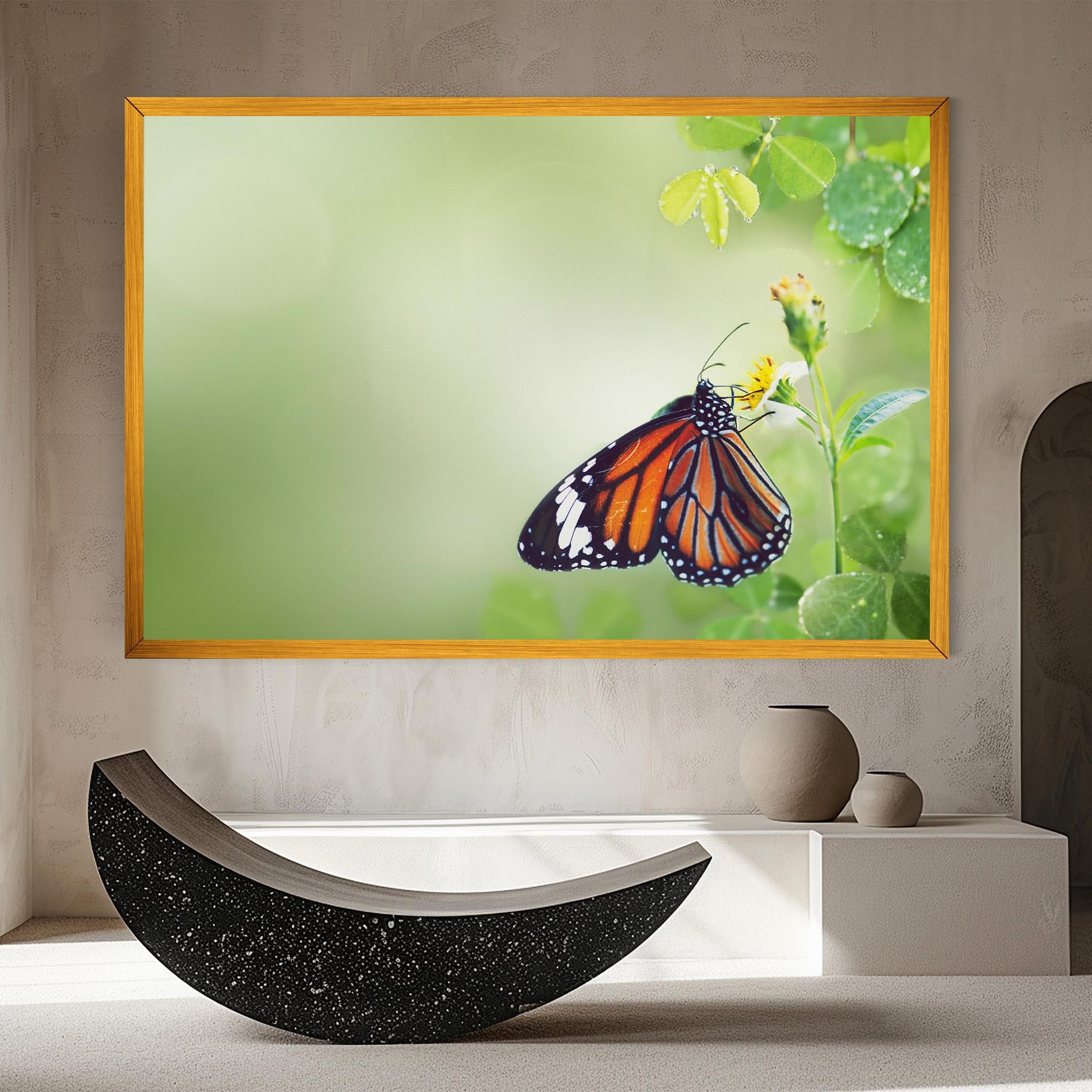 Vászonkép Butterfly Wild Plant mockup 8