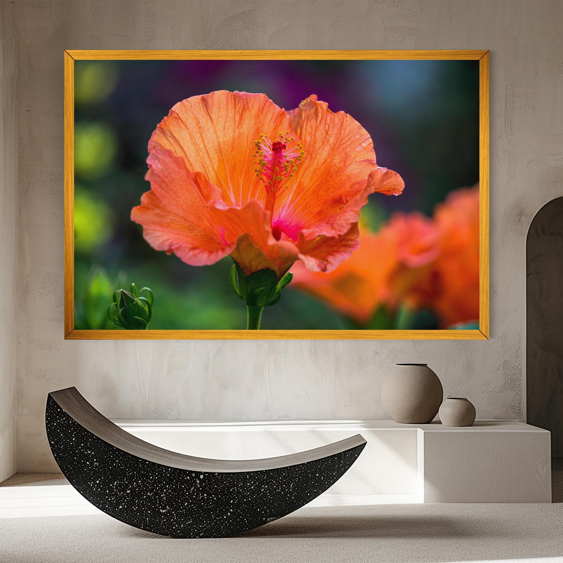 Vászonkép Orange Wild Flower mockup 8