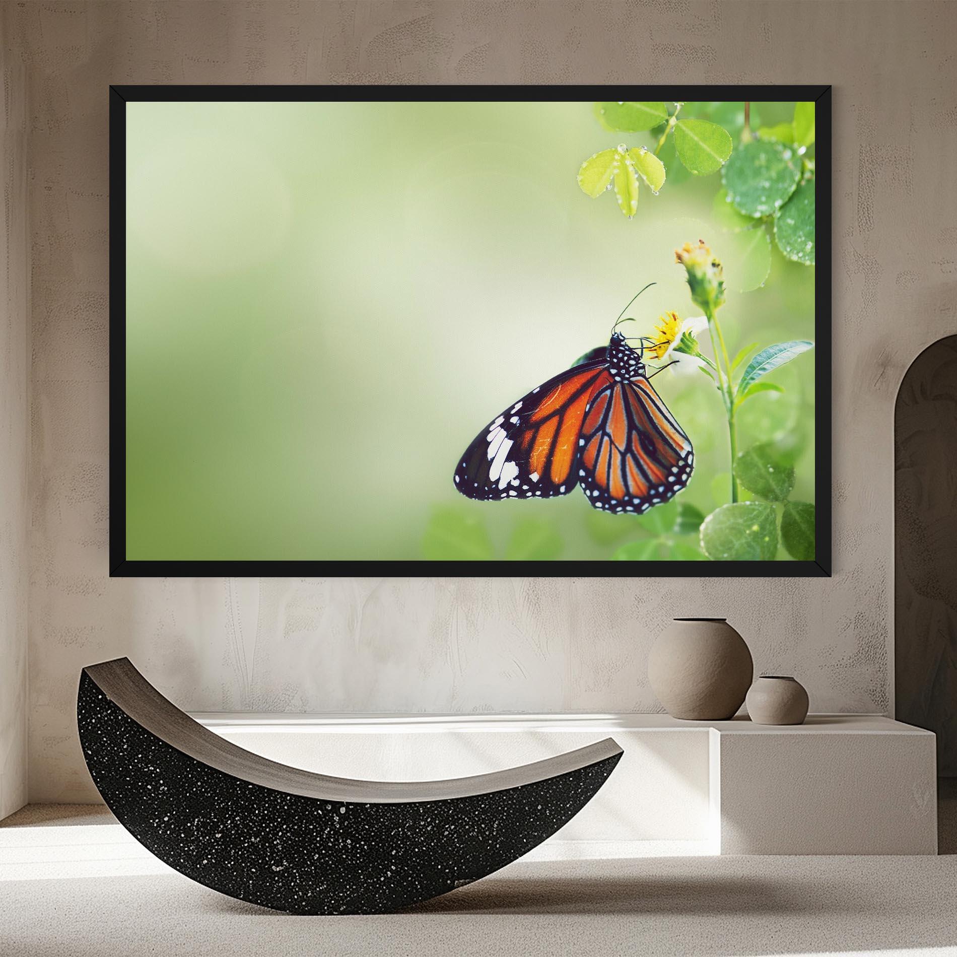 Vászonkép Butterfly Wild Plant mockup 8