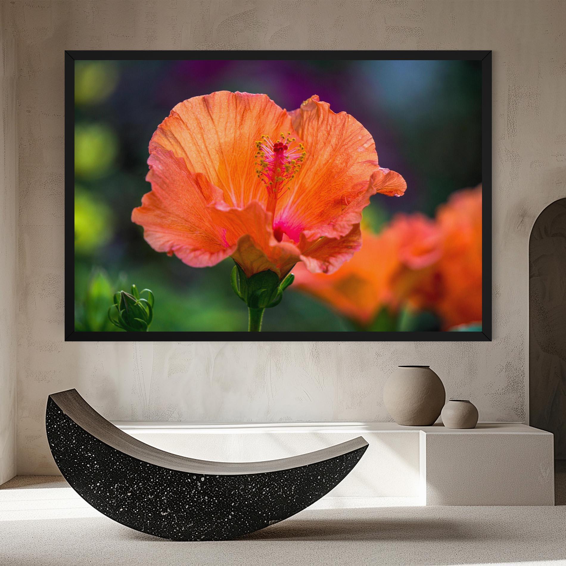 Vászonkép Orange Wild Flower mockup 8