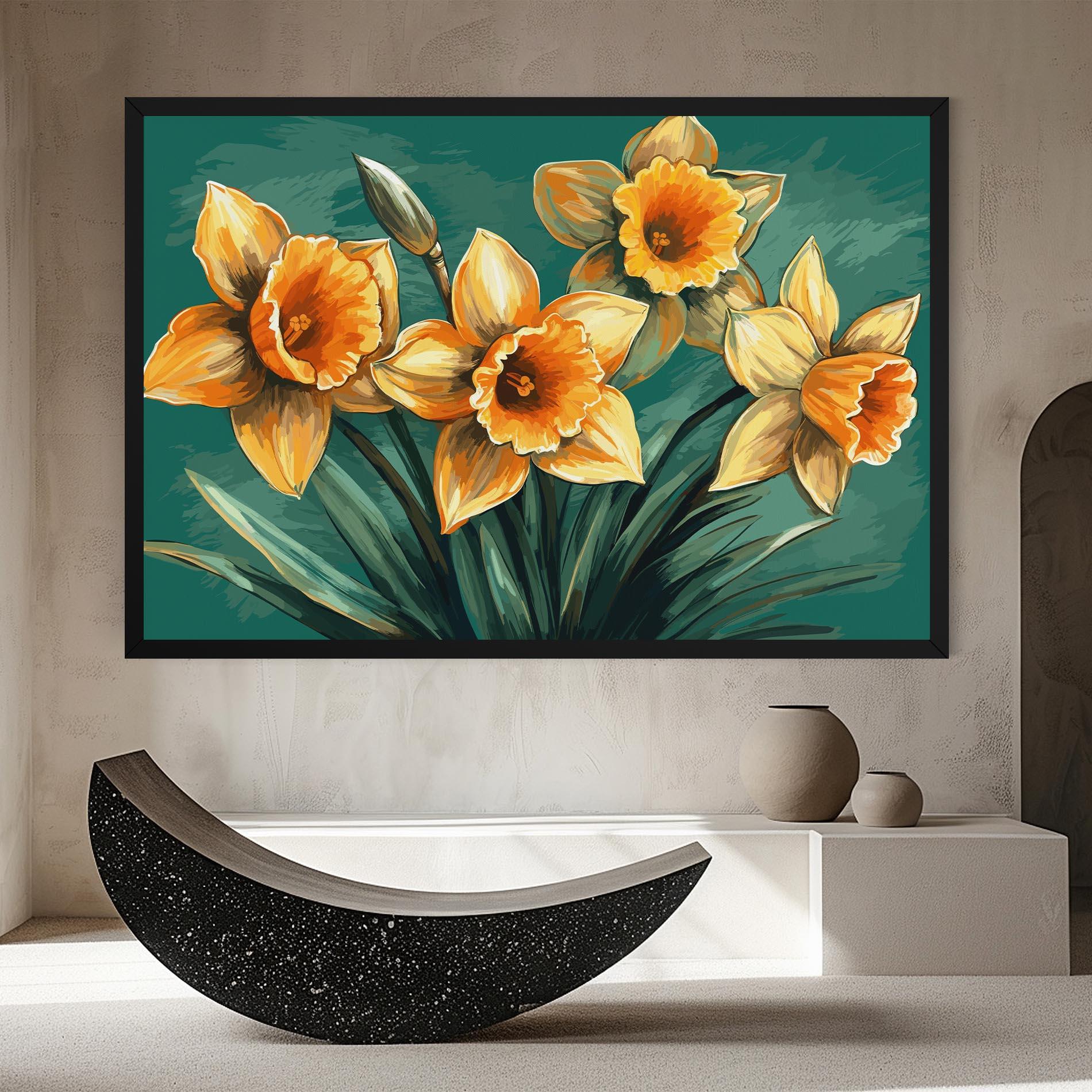 Vászonkép Yellow Wild Flower mockup 8