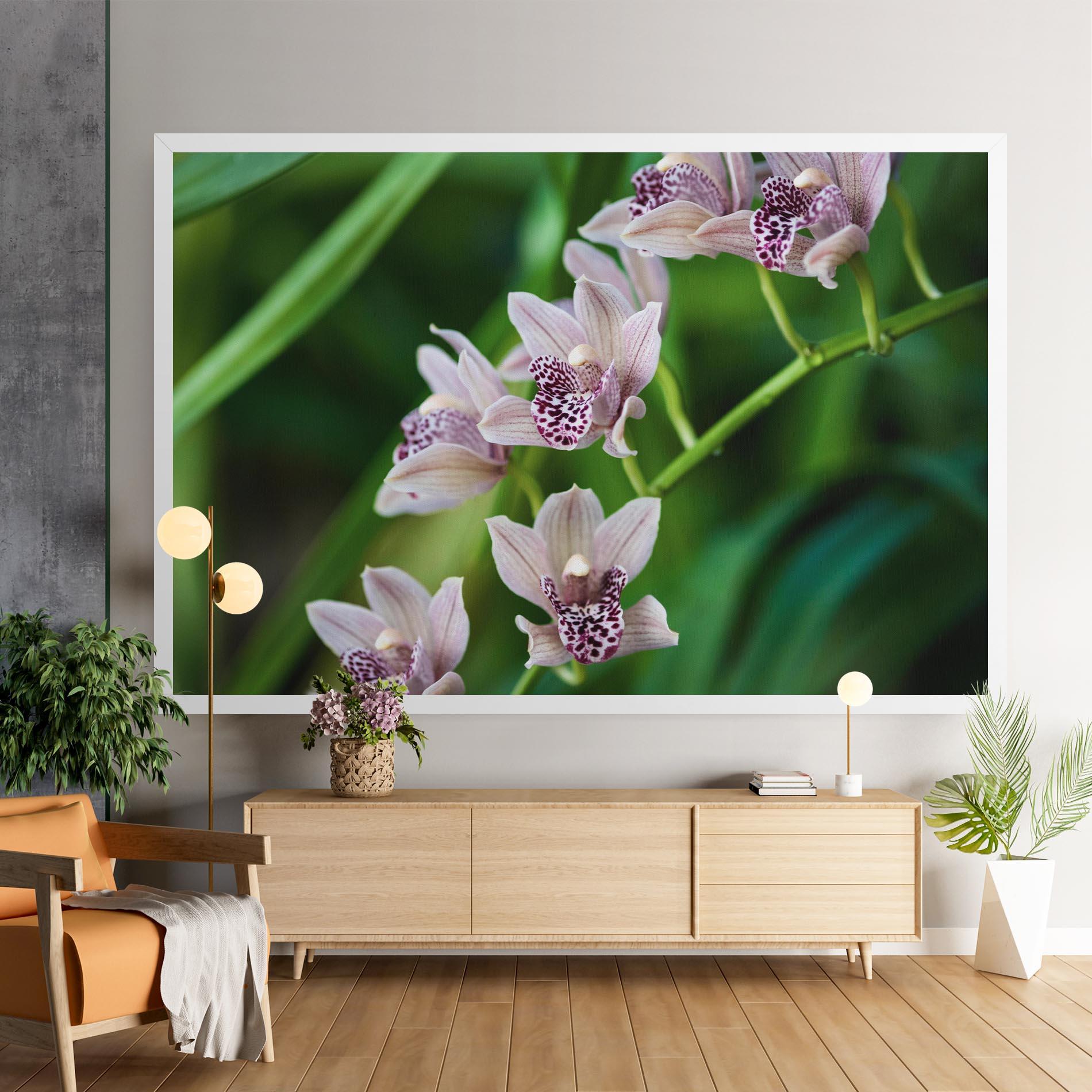 Vászonkép Cymbidium Orchid mockup 9