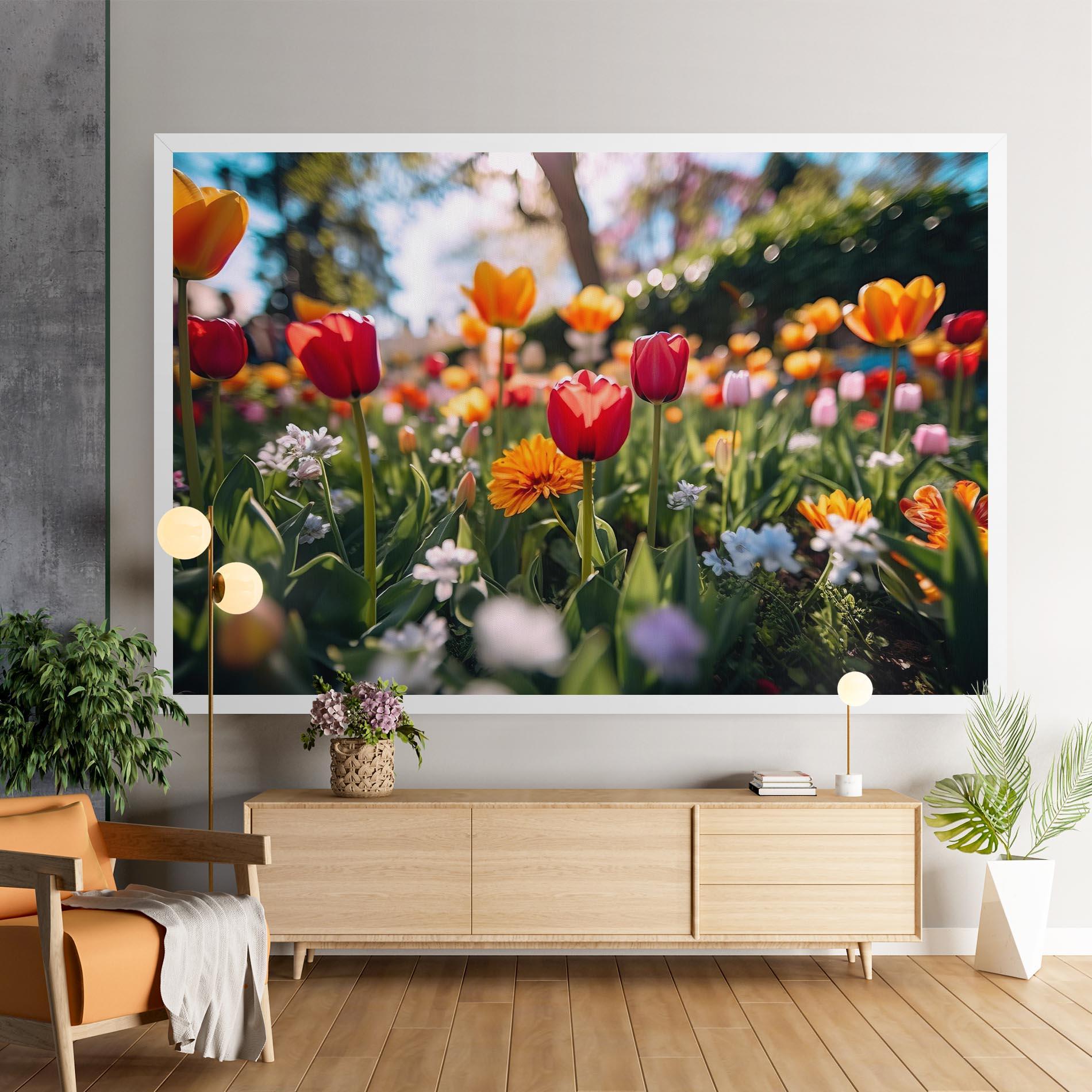 Vászonkép Garden Tulips Mix mockup 9
