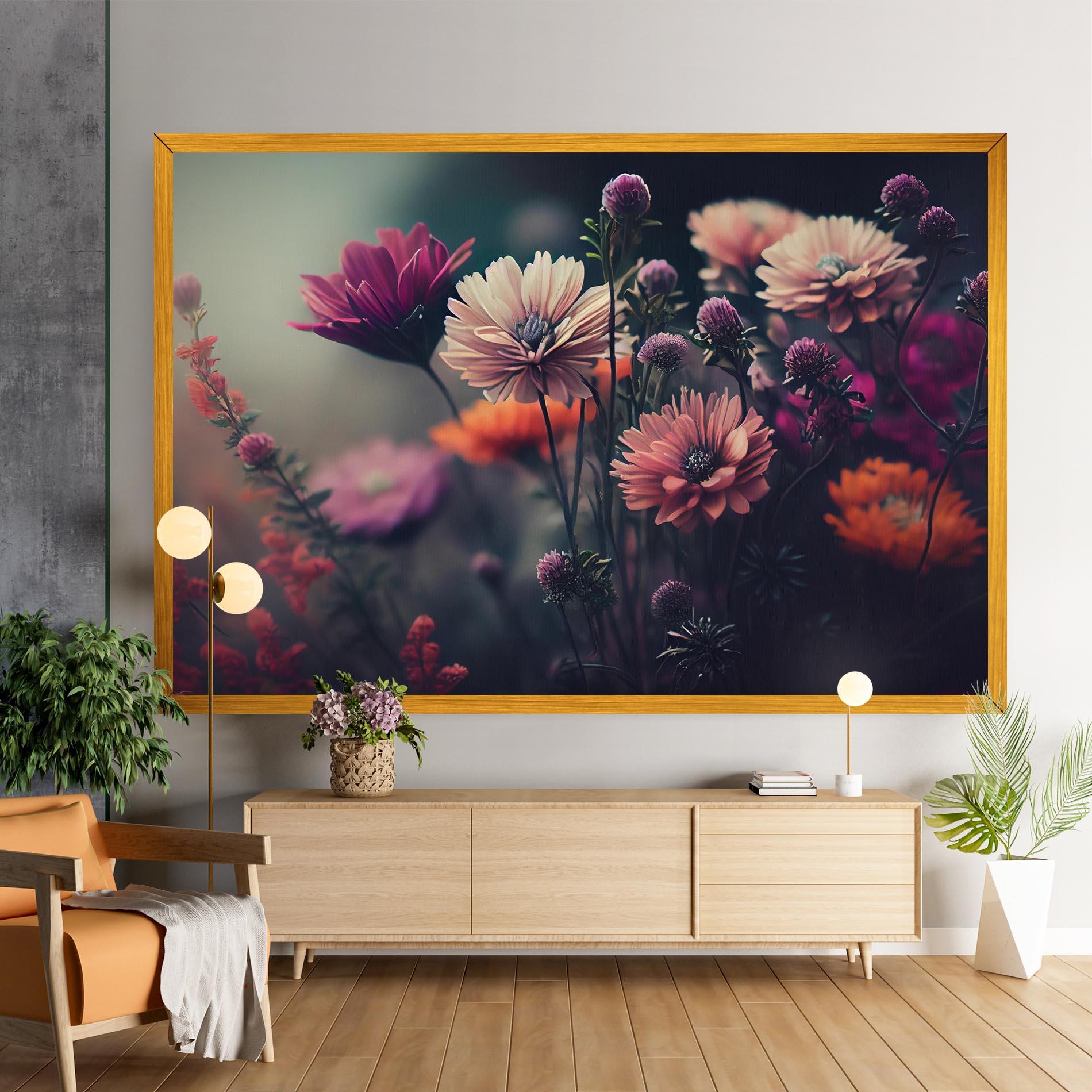 Vászonkép Beautiful Flower Garden mockup 9