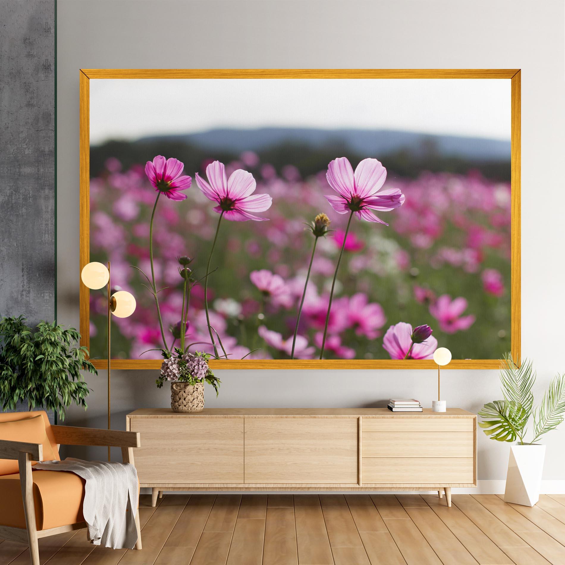 Vászonkép Cosmos Flower mockup 9