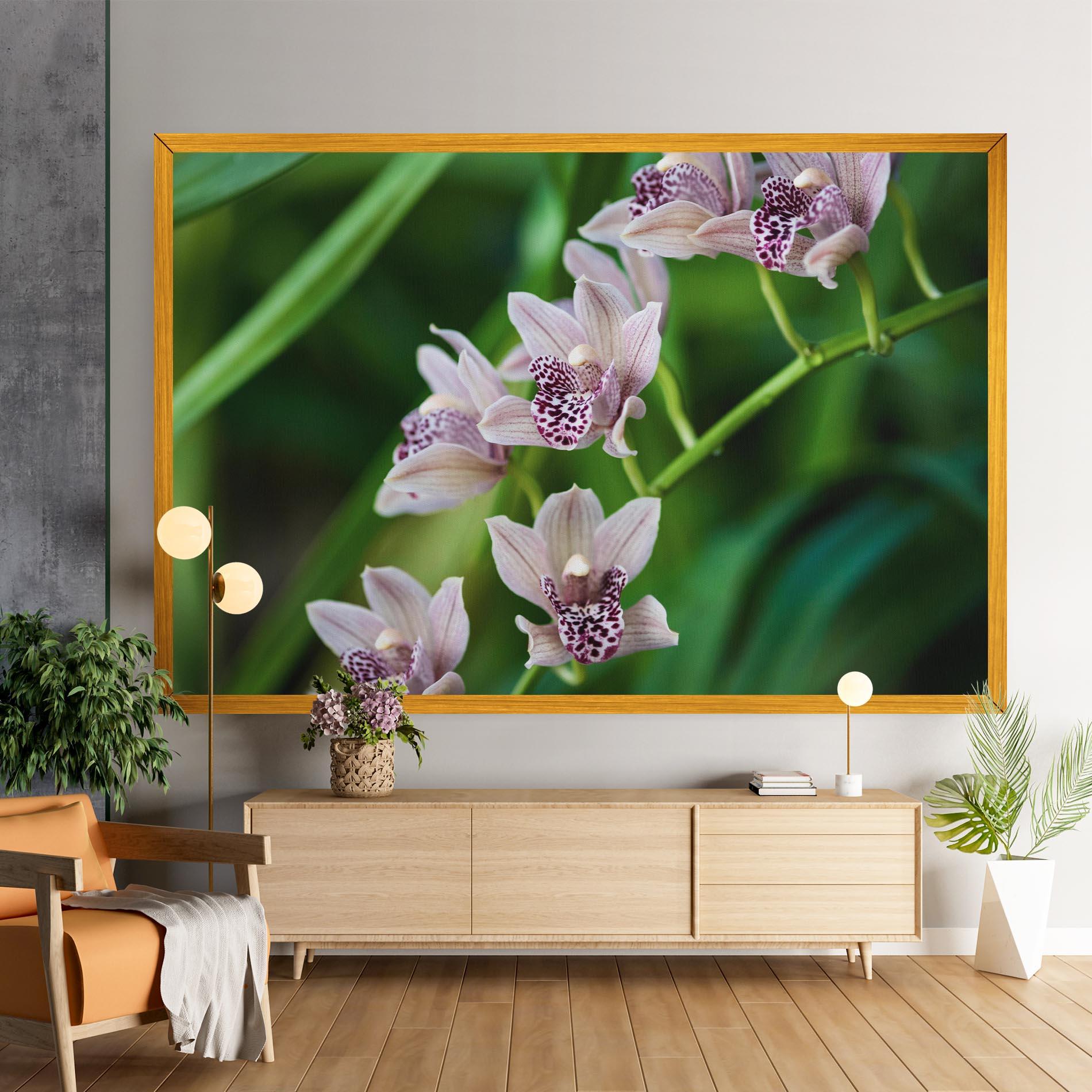 Vászonkép Cymbidium Orchid mockup 9