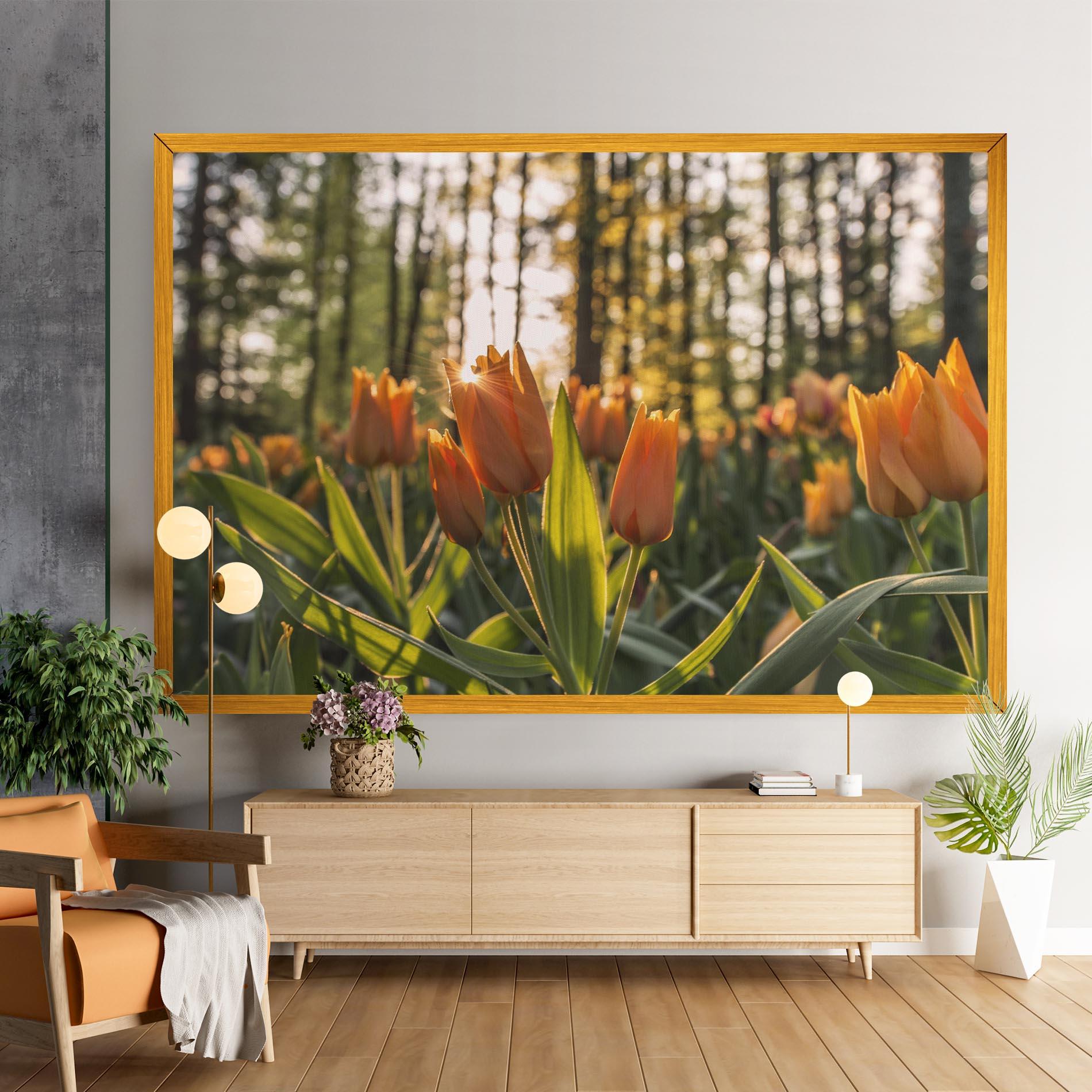 Vászonkép Forest Tulips mockup 9