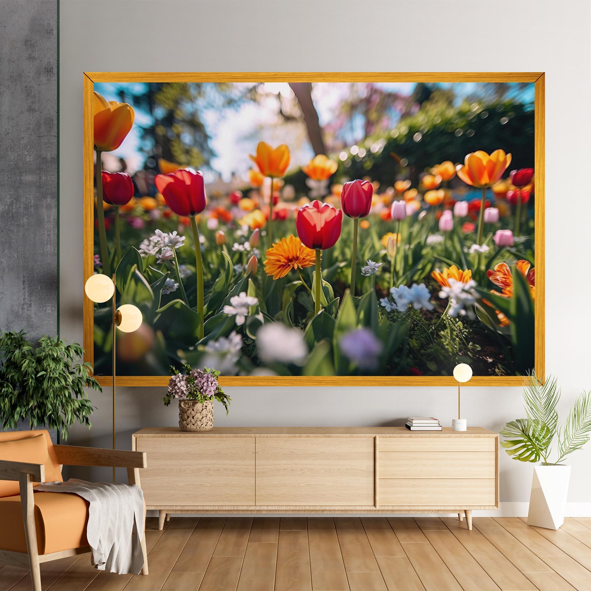 Vászonkép Garden Tulips Mix mockup 9