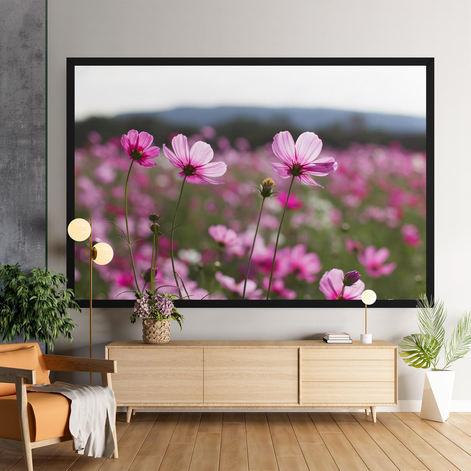 Vászonkép Cosmos Flower mockup 9