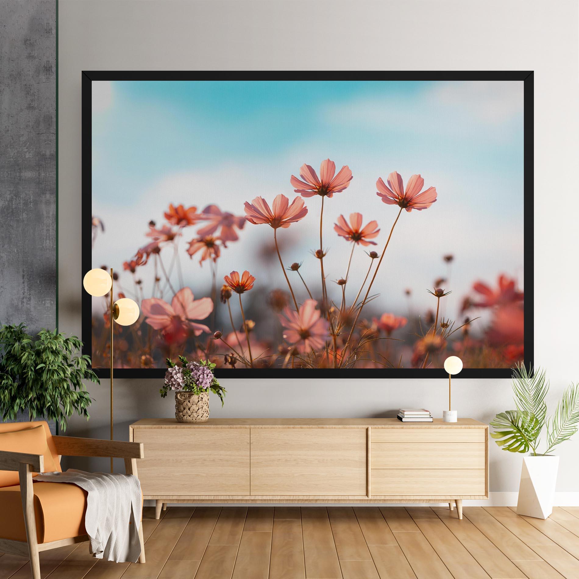 Vászonkép Cosmos Flowers Beautiful mockup 9