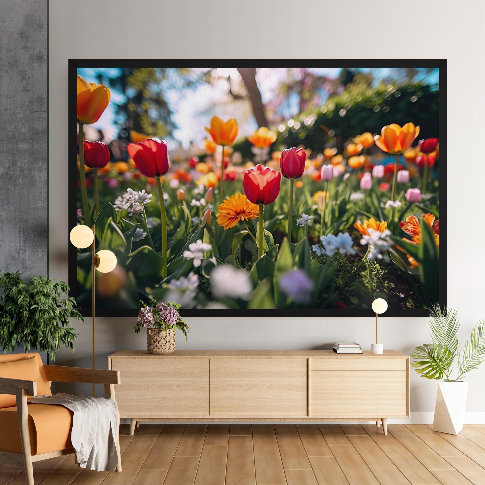 Vászonkép Garden Tulips Mix mockup 9
