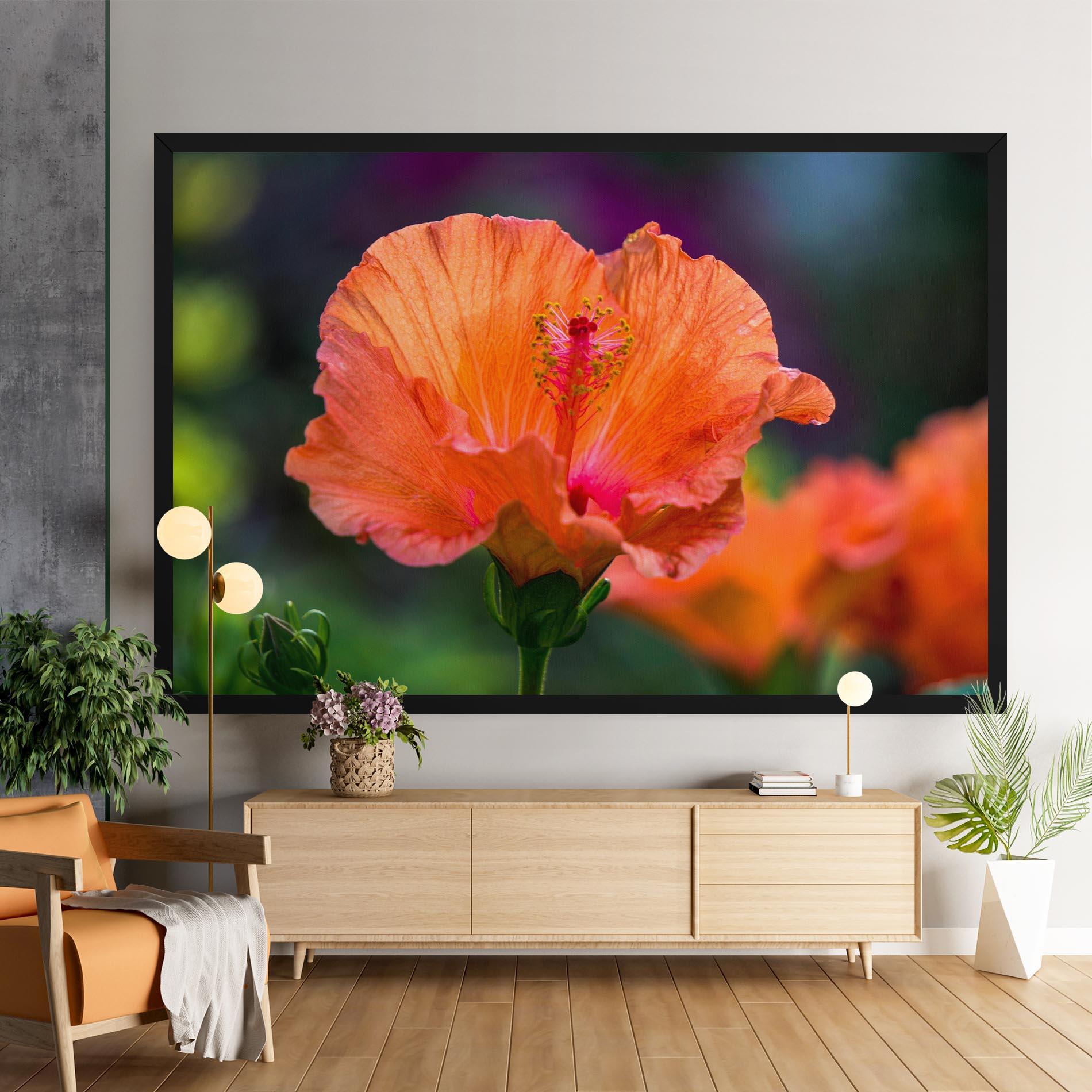 Vászonkép Orange Wild Flower mockup 9