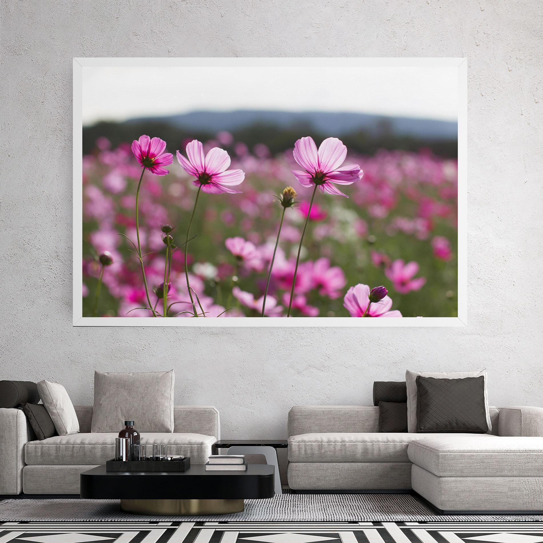 Vászonkép Cosmos Flower mockup 2