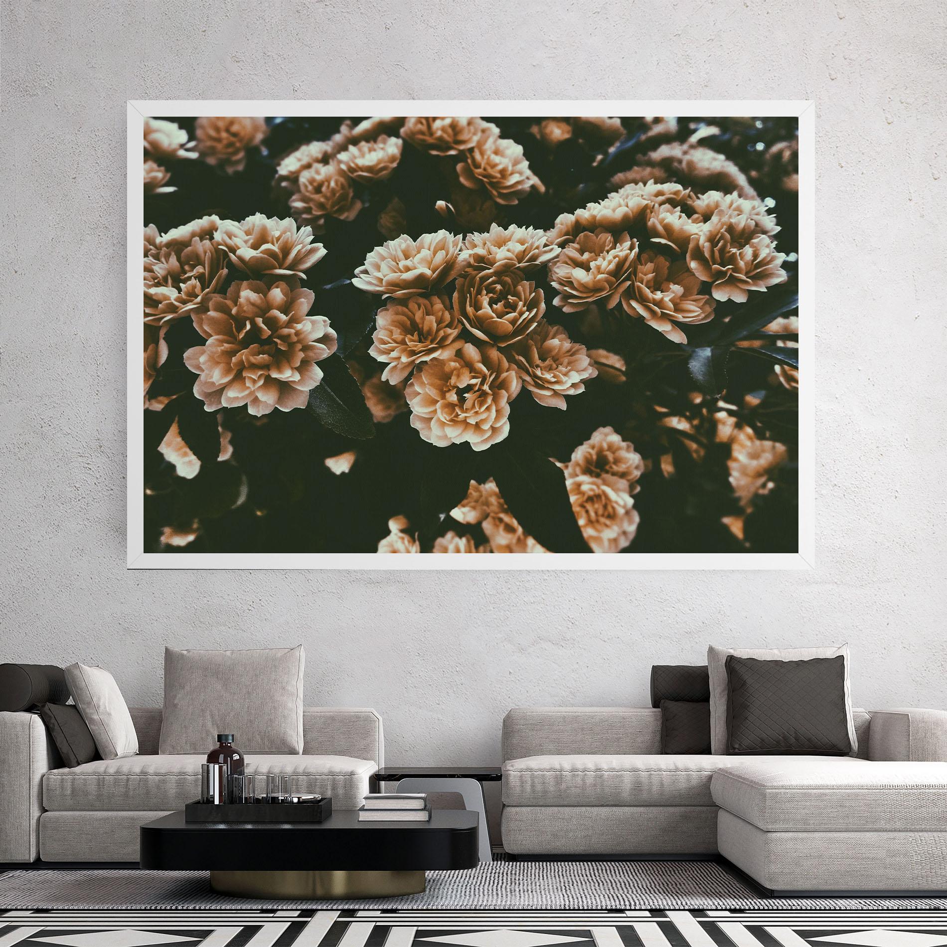 Vászonkép Wild Cream Flower mockup 2