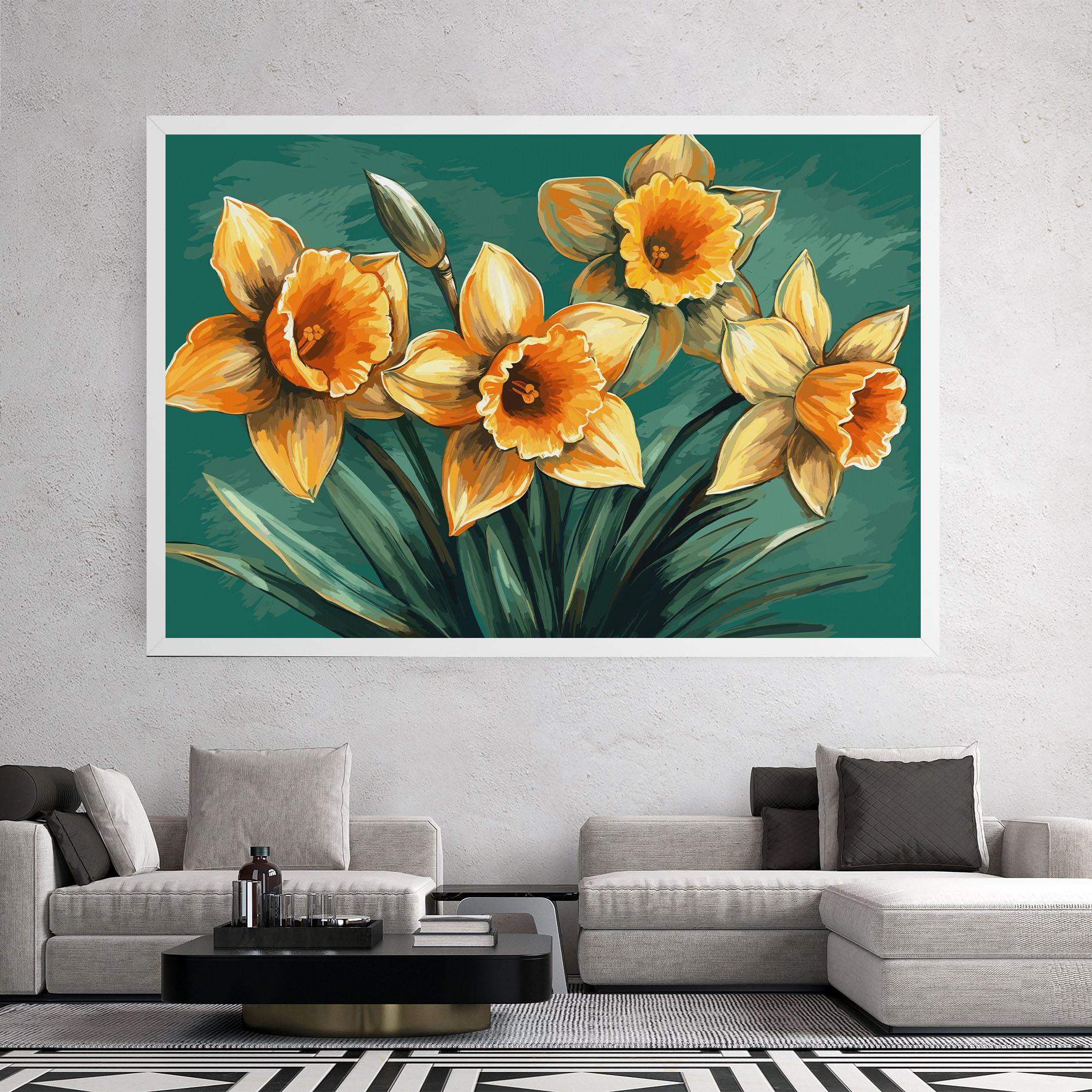 Vászonkép Yellow Wild Flower mockup 2