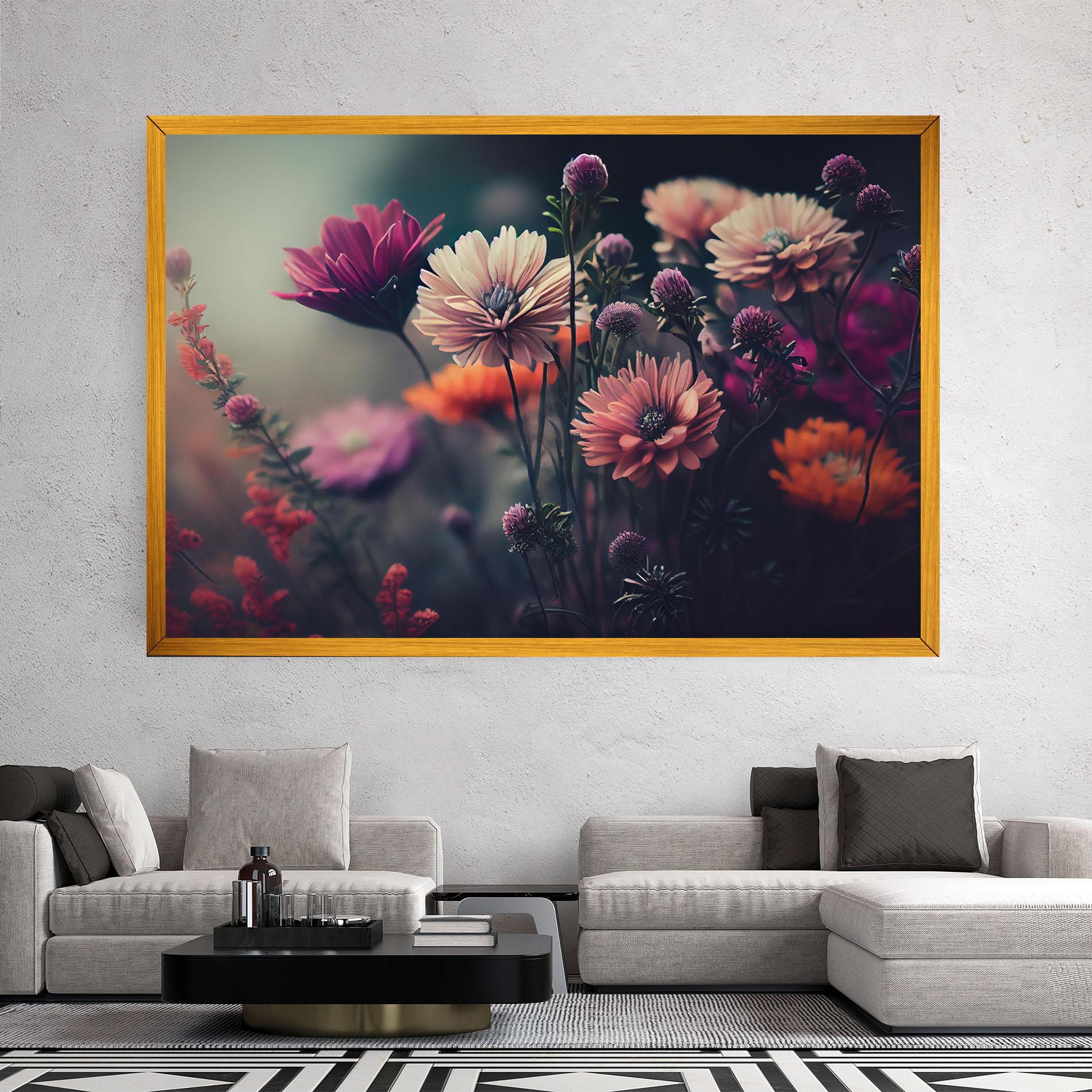 Vászonkép Beautiful Flower Garden mockup 2