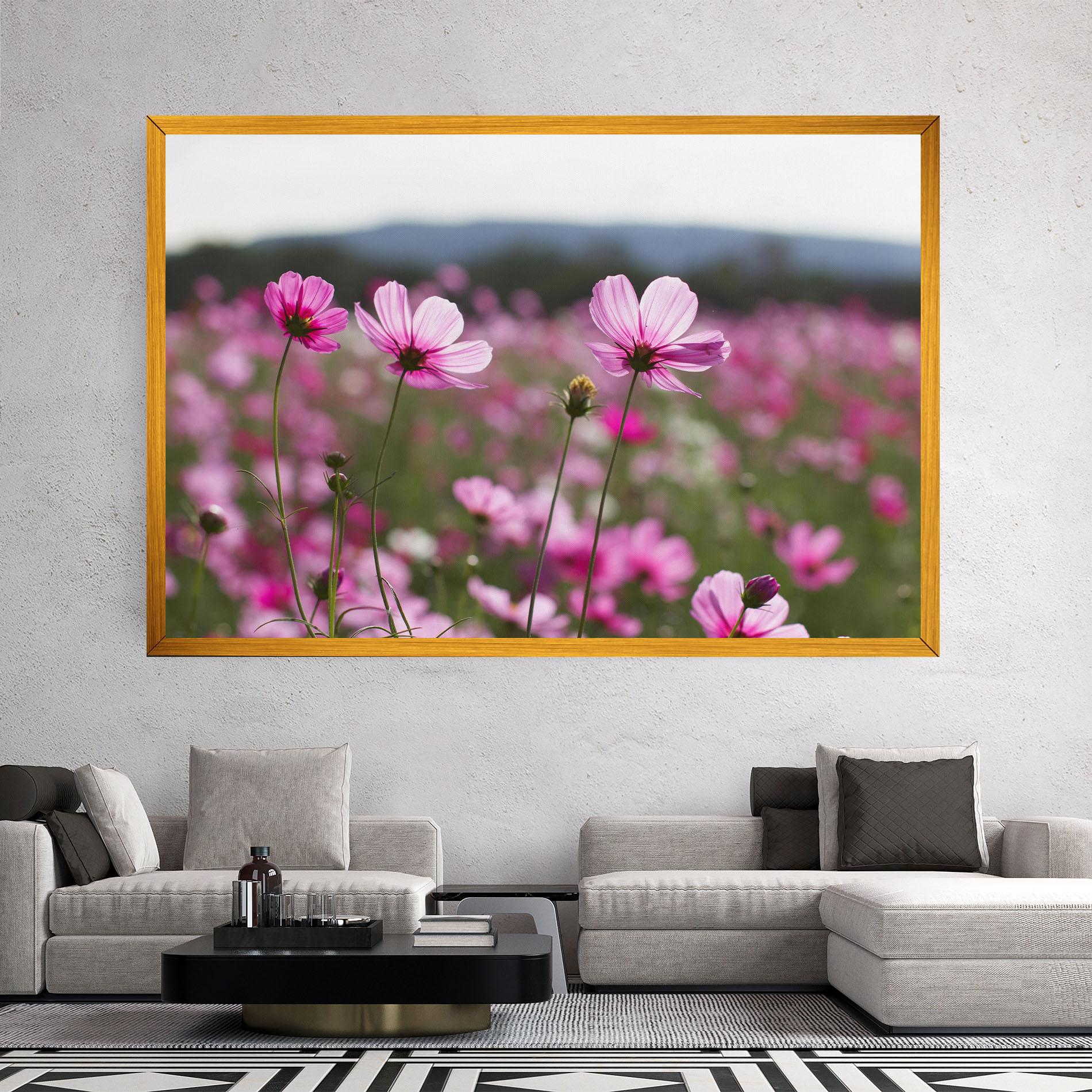 Vászonkép Cosmos Flower mockup 2