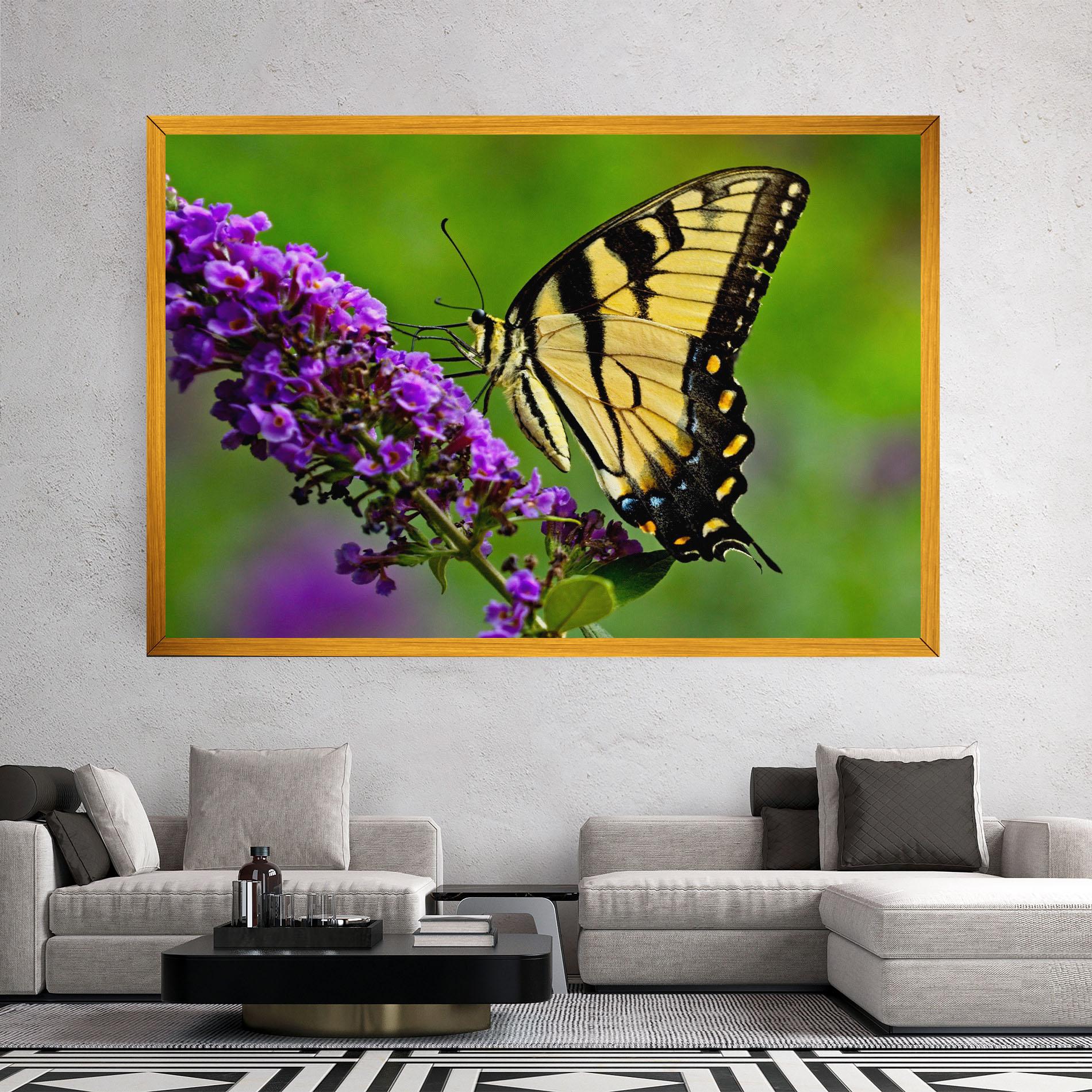 Vászonkép Cream Wild Butterfly mockup 2