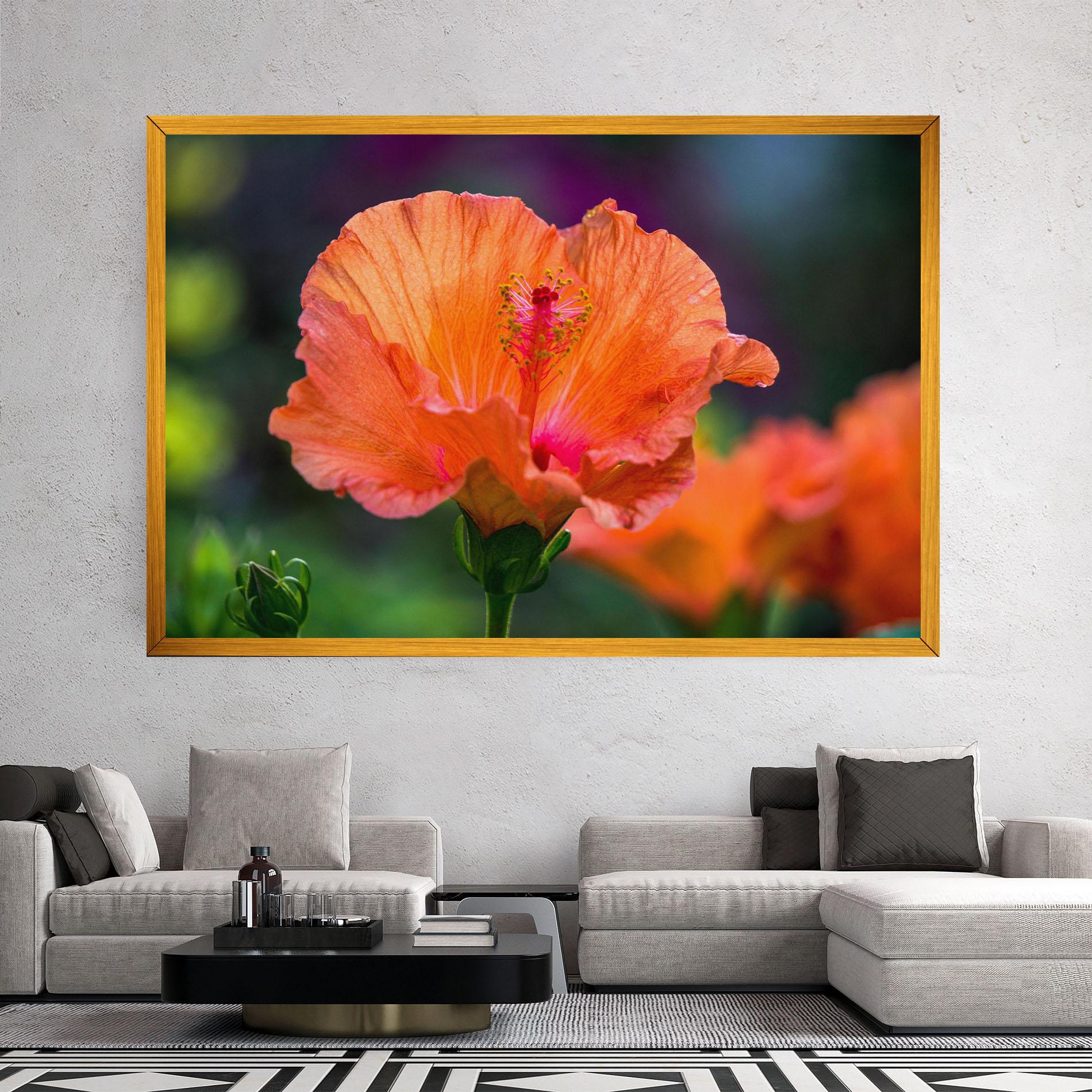 Vászonkép Orange Wild Flower mockup 2