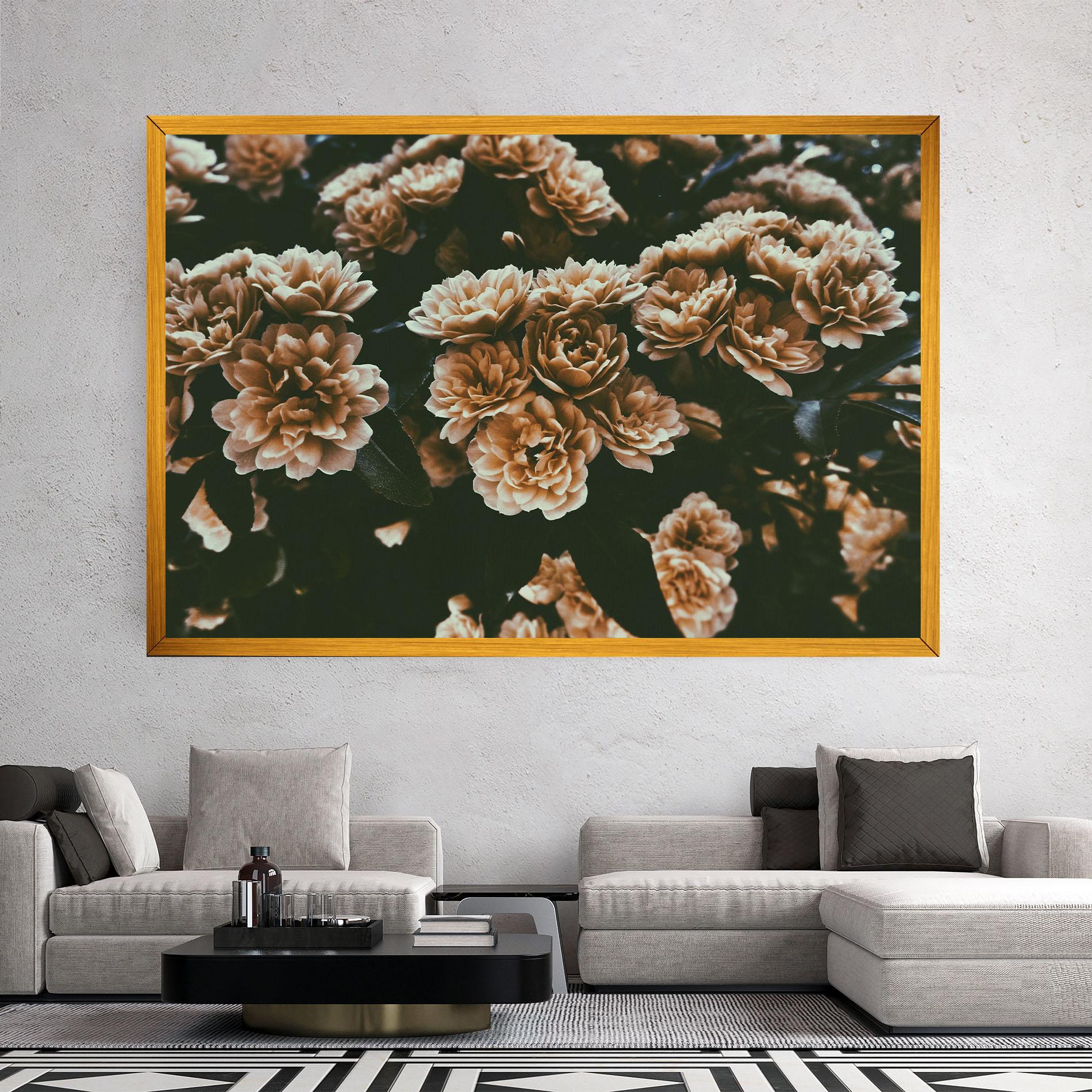 Vászonkép Wild Cream Flower mockup 2