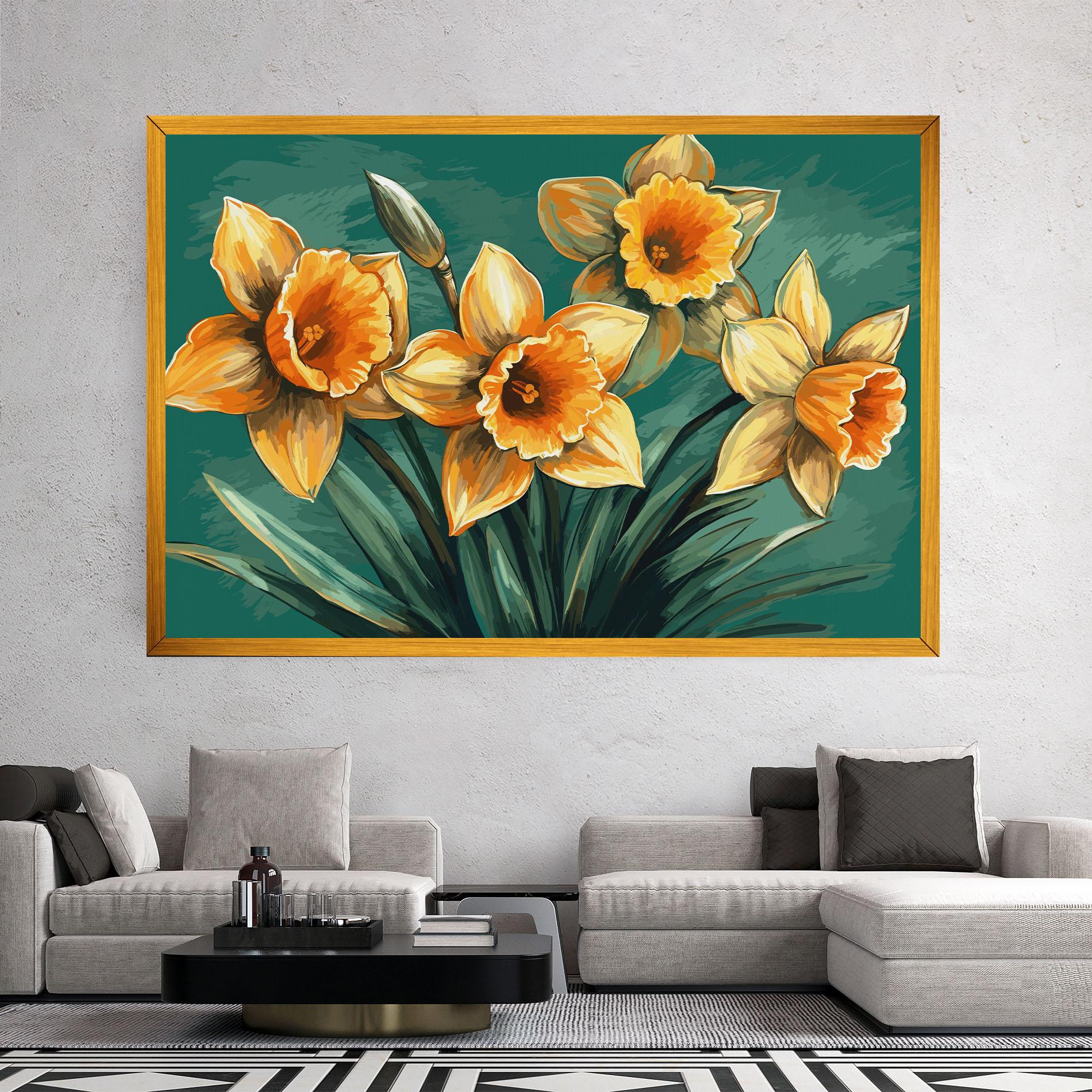 Vászonkép Yellow Wild Flower mockup 2