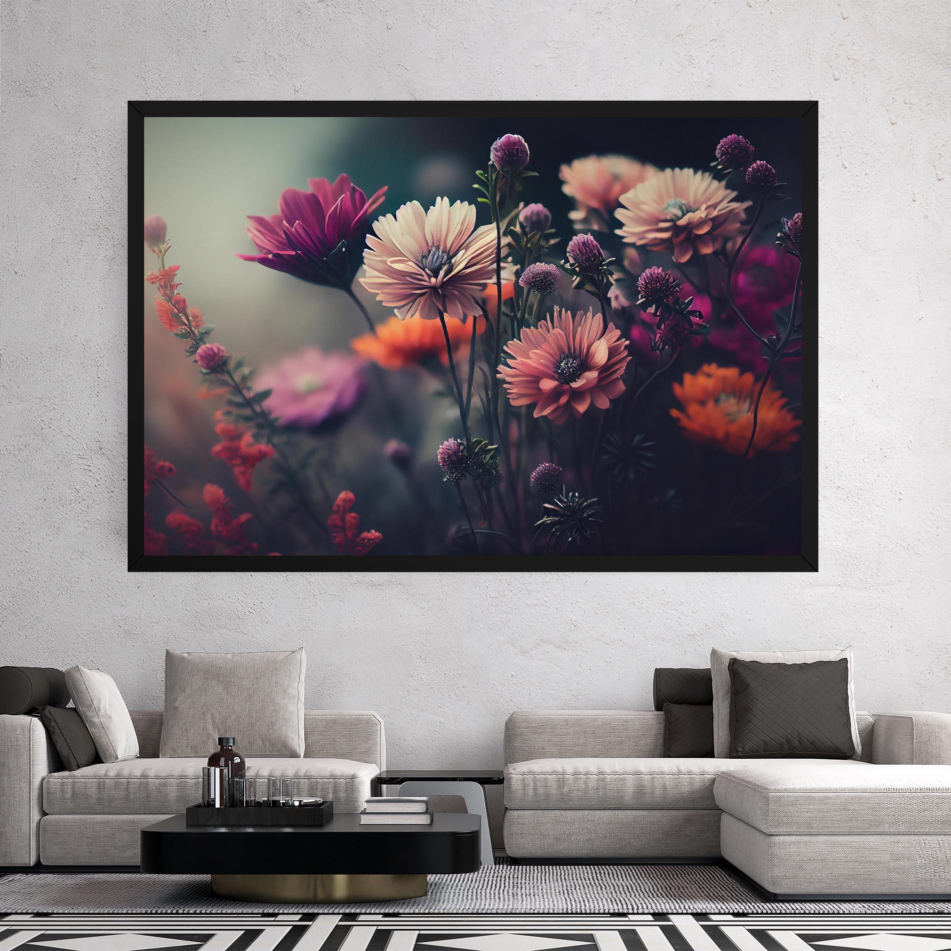 Vászonkép Beautiful Flower Garden mockup 2