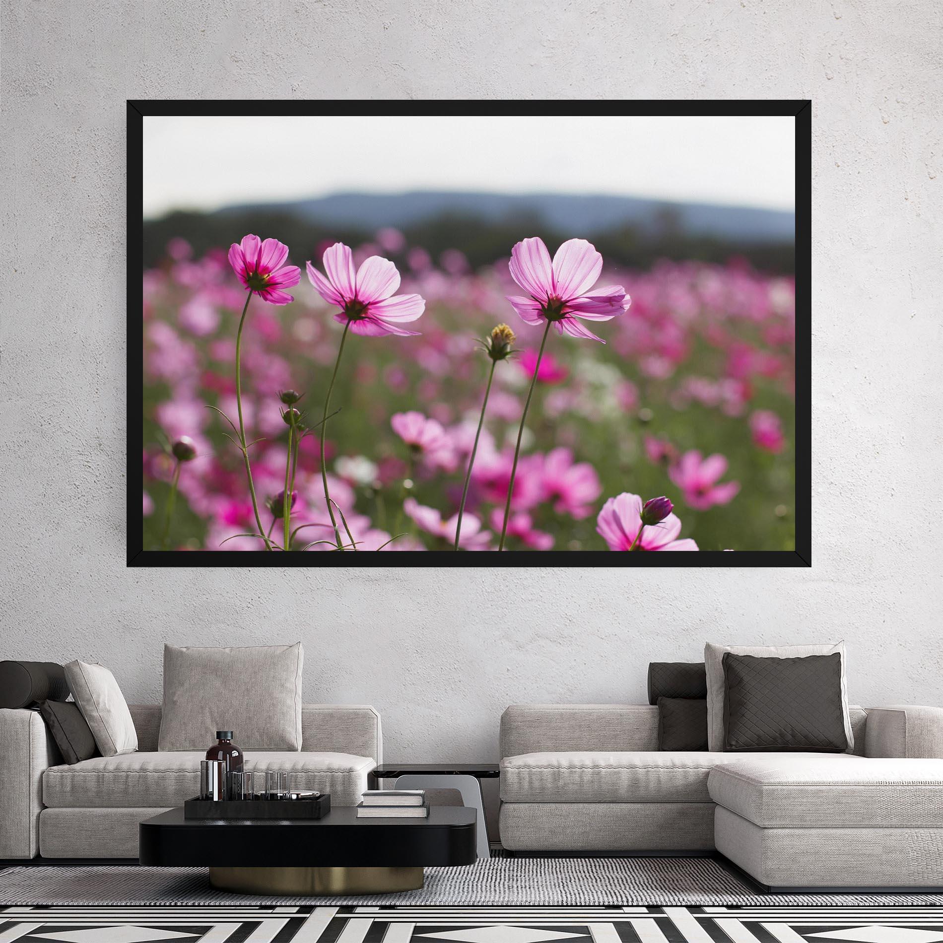 Vászonkép Cosmos Flower mockup 2