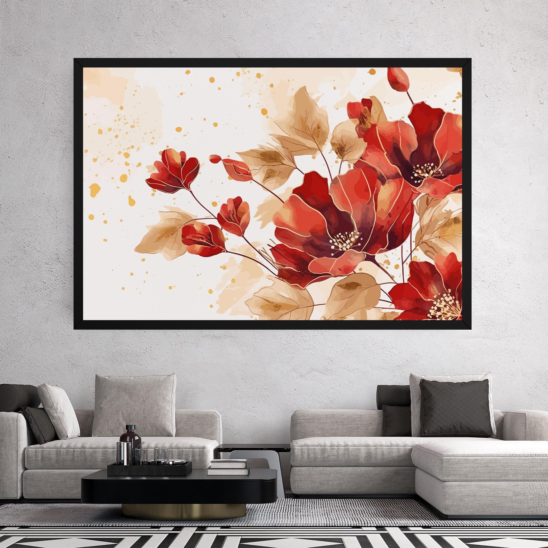 Vászonkép Red Wild Gold mockup 2