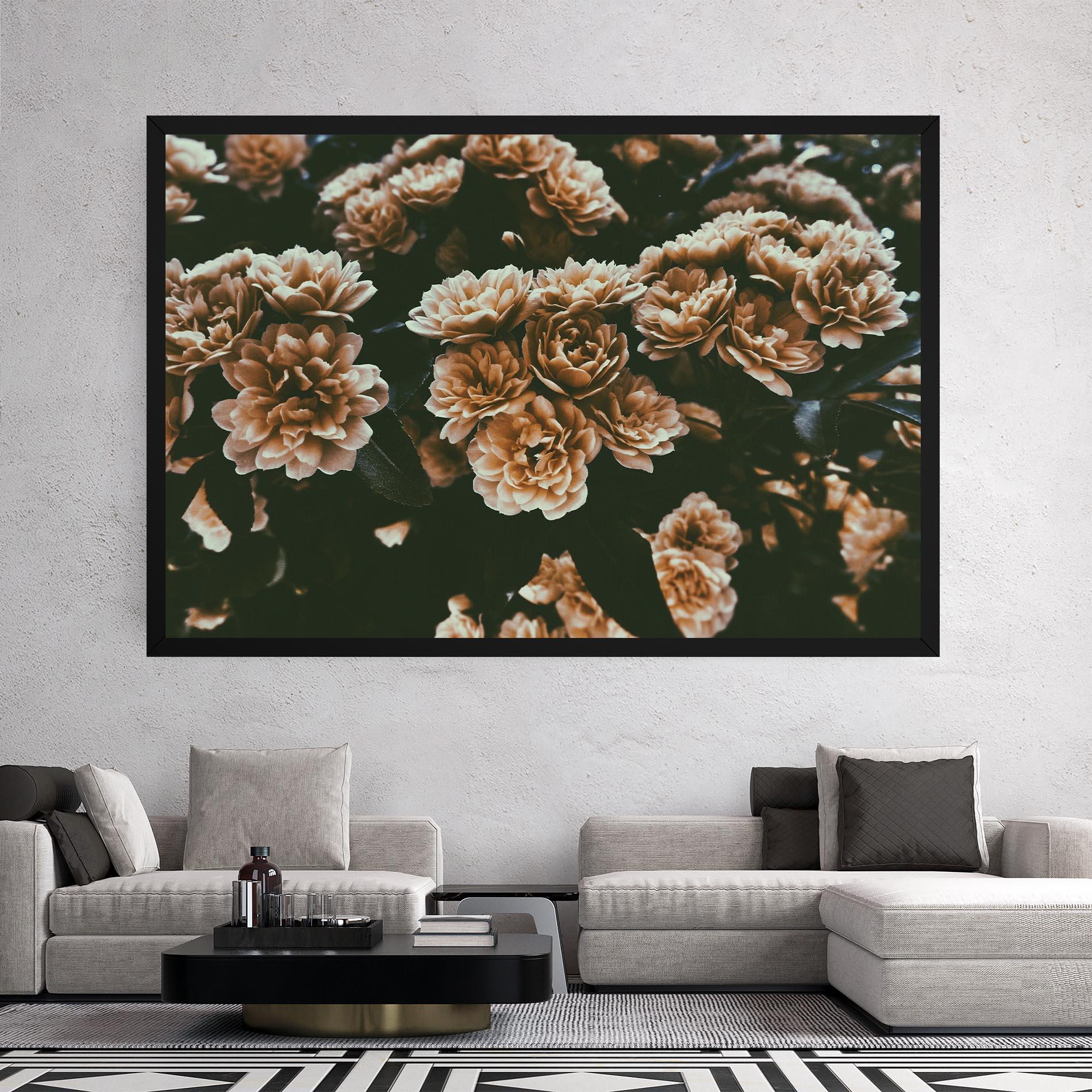 Vászonkép Wild Cream Flower mockup 2