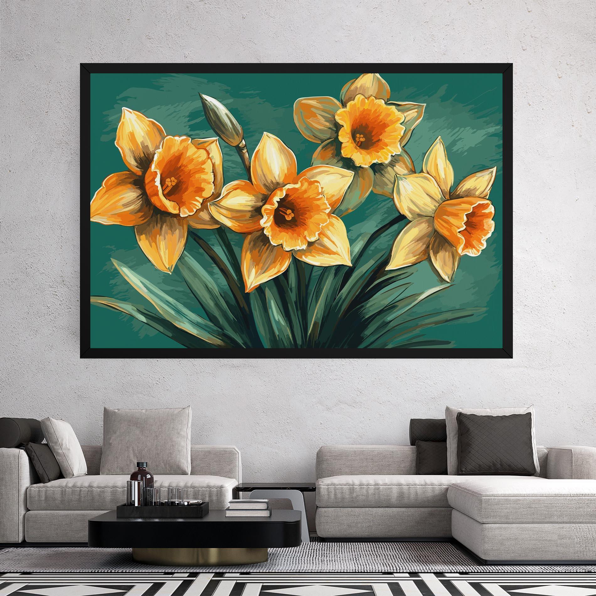 Vászonkép Yellow Wild Flower mockup 2