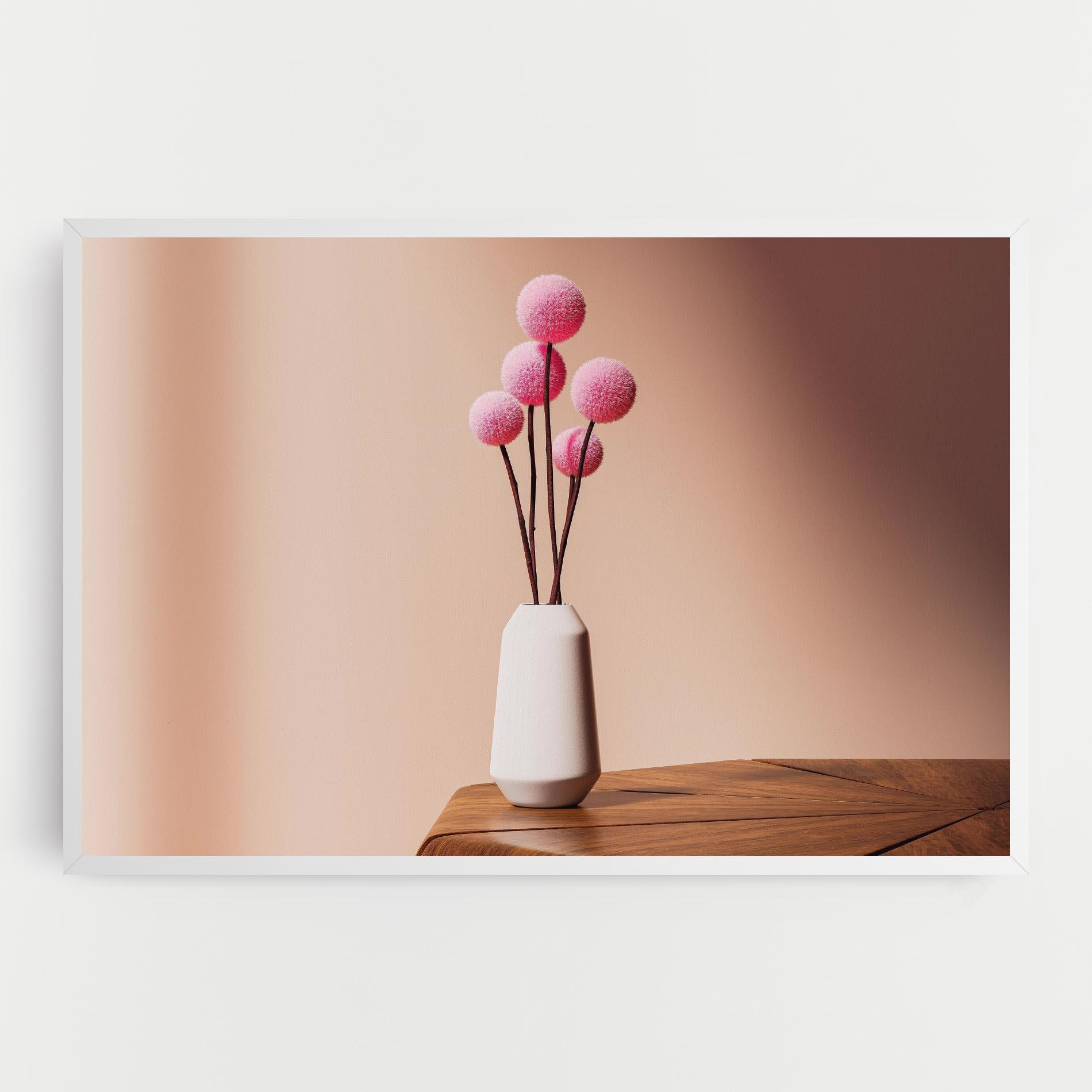 Vászonkép Pink Circle Vase mockup 0