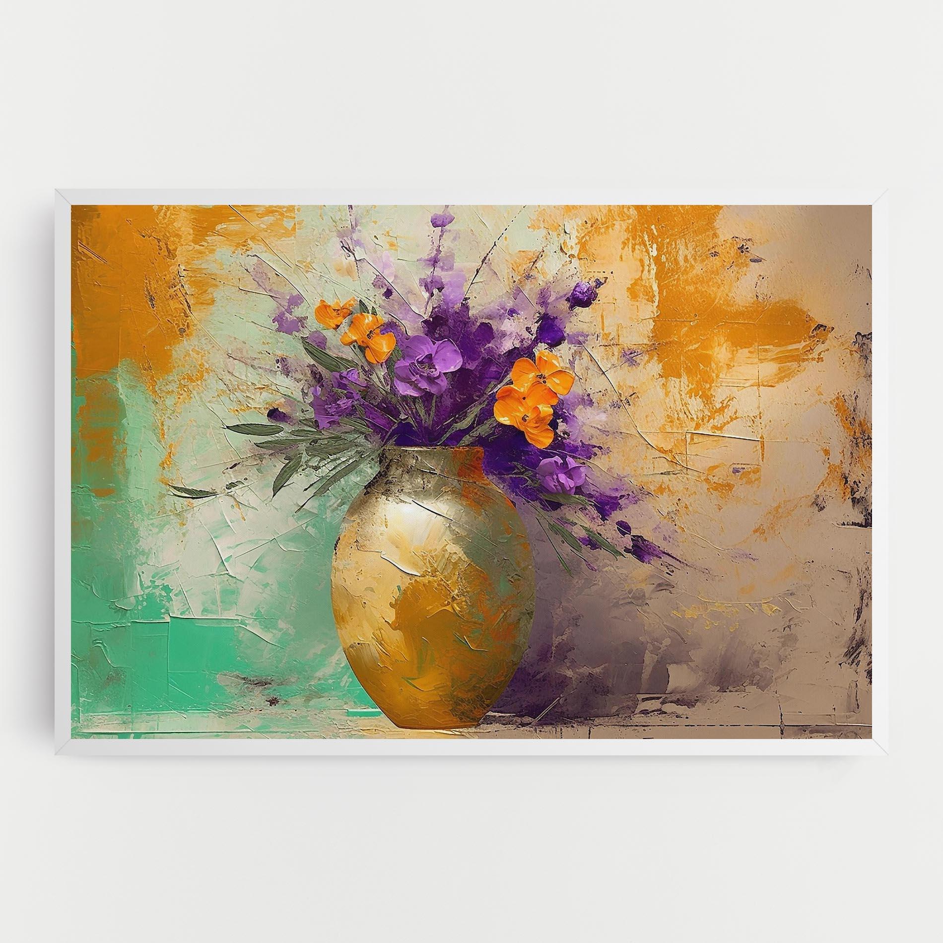 Vászonkép Purple Orange Plant Vase mockup 0