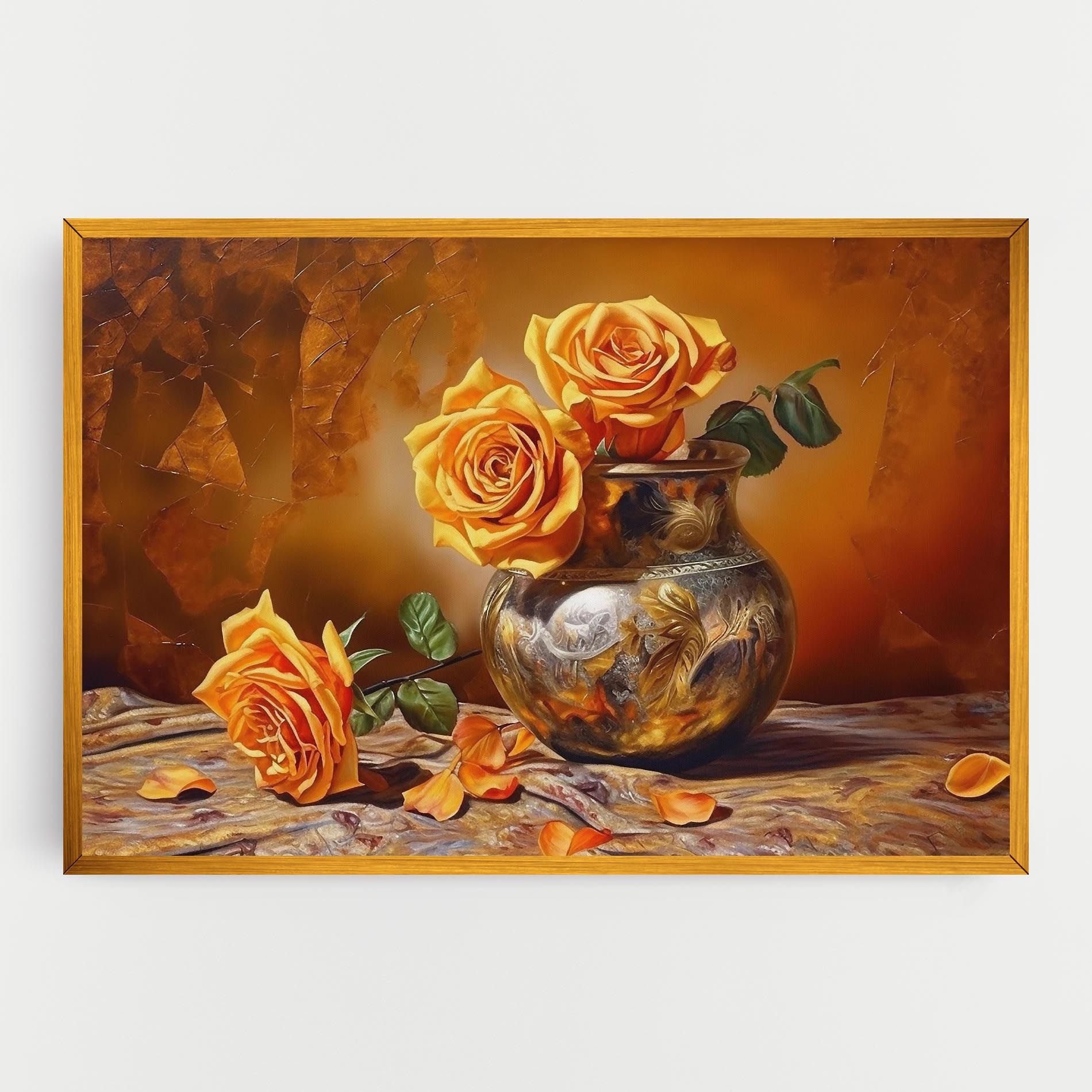 Orange Roses Vase mockup 0