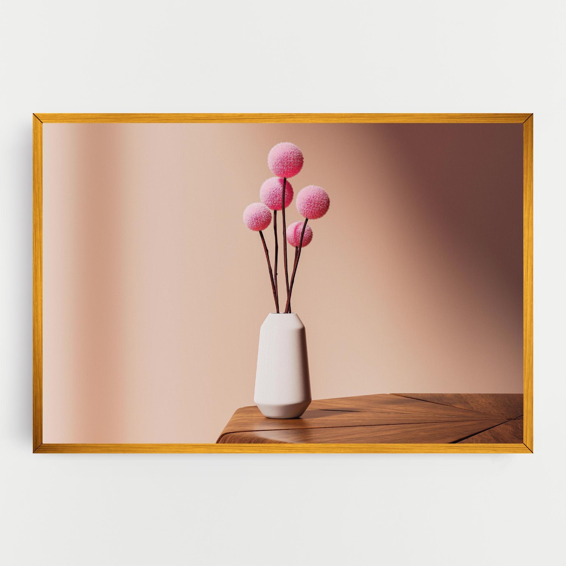 Vászonkép Pink Circle Vase mockup 0