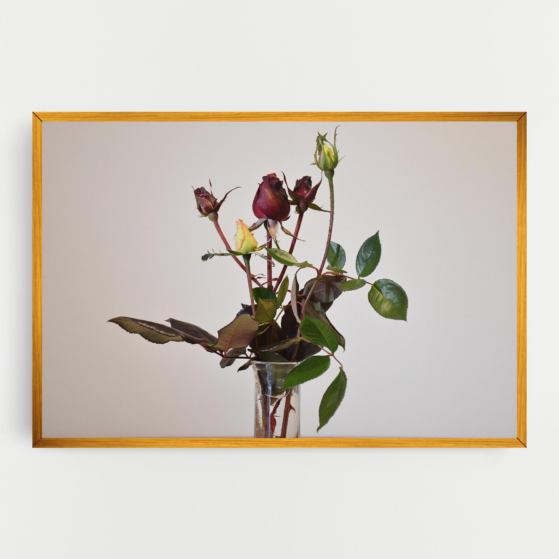 Vászonkép Roses Vase mockup 0