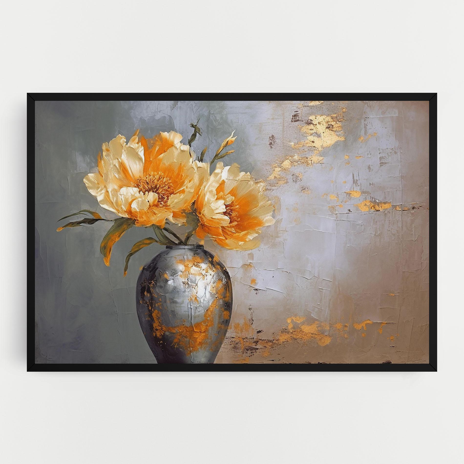 Vászonkép Grey Painting Vase mockup 0