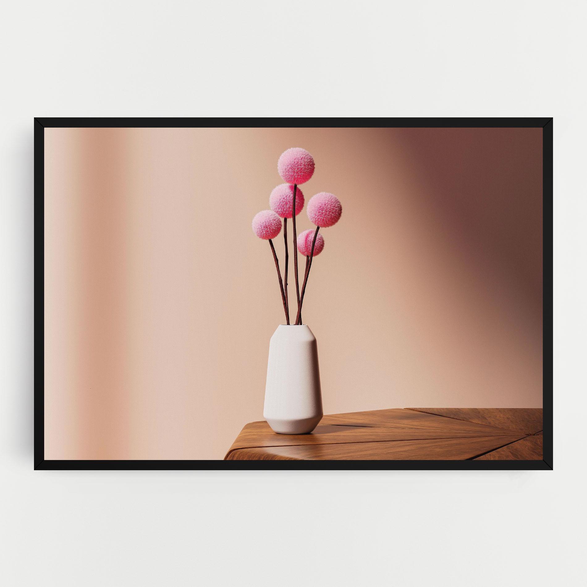 Vászonkép Pink Circle Vase mockup 0