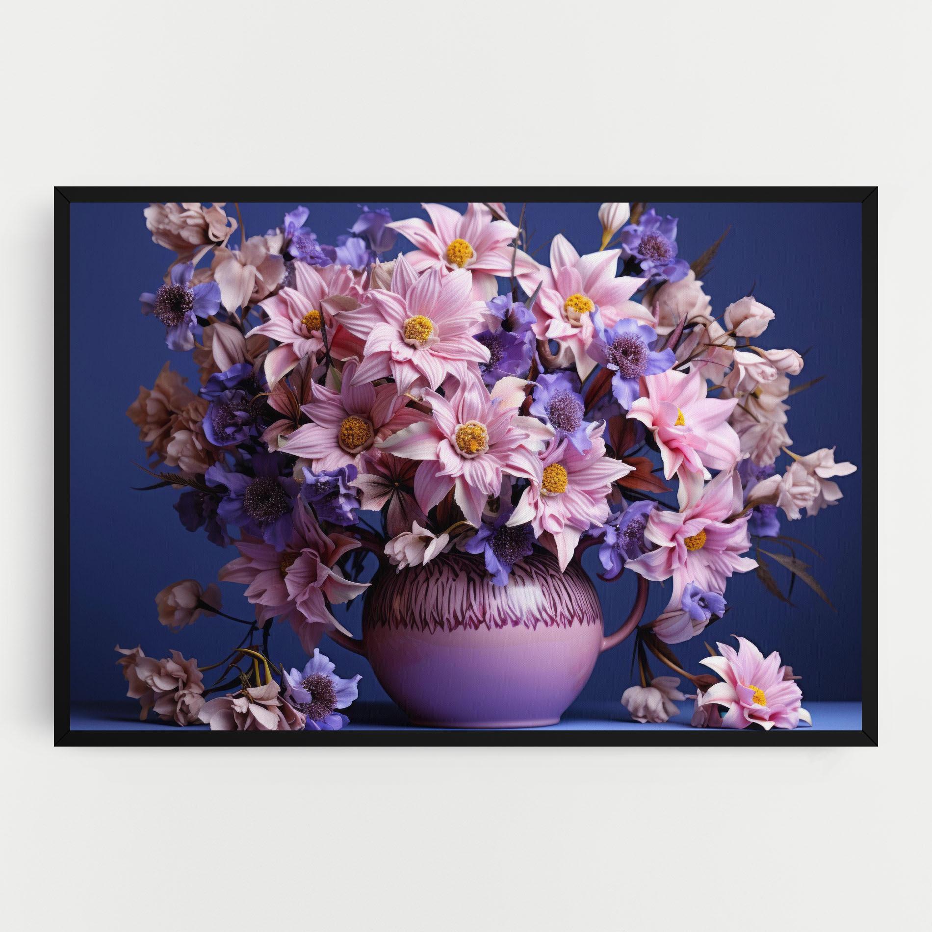 Vászonkép Purple Vase Flowers mockup 0