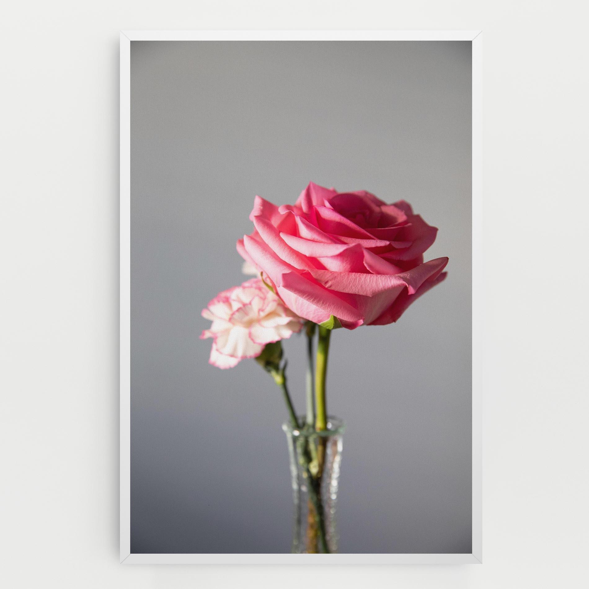 Vászonkép Big Pink Rose Vase mockup 0