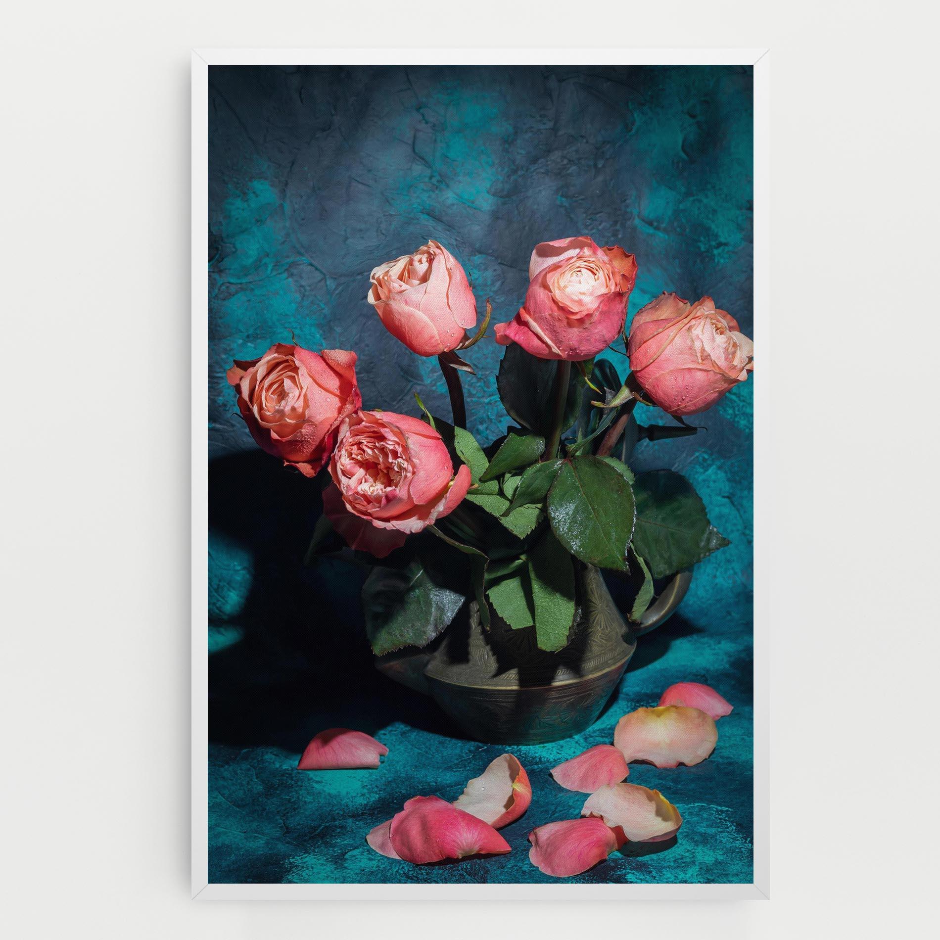 Vászonkép Bouquet Roses Vase mockup 0