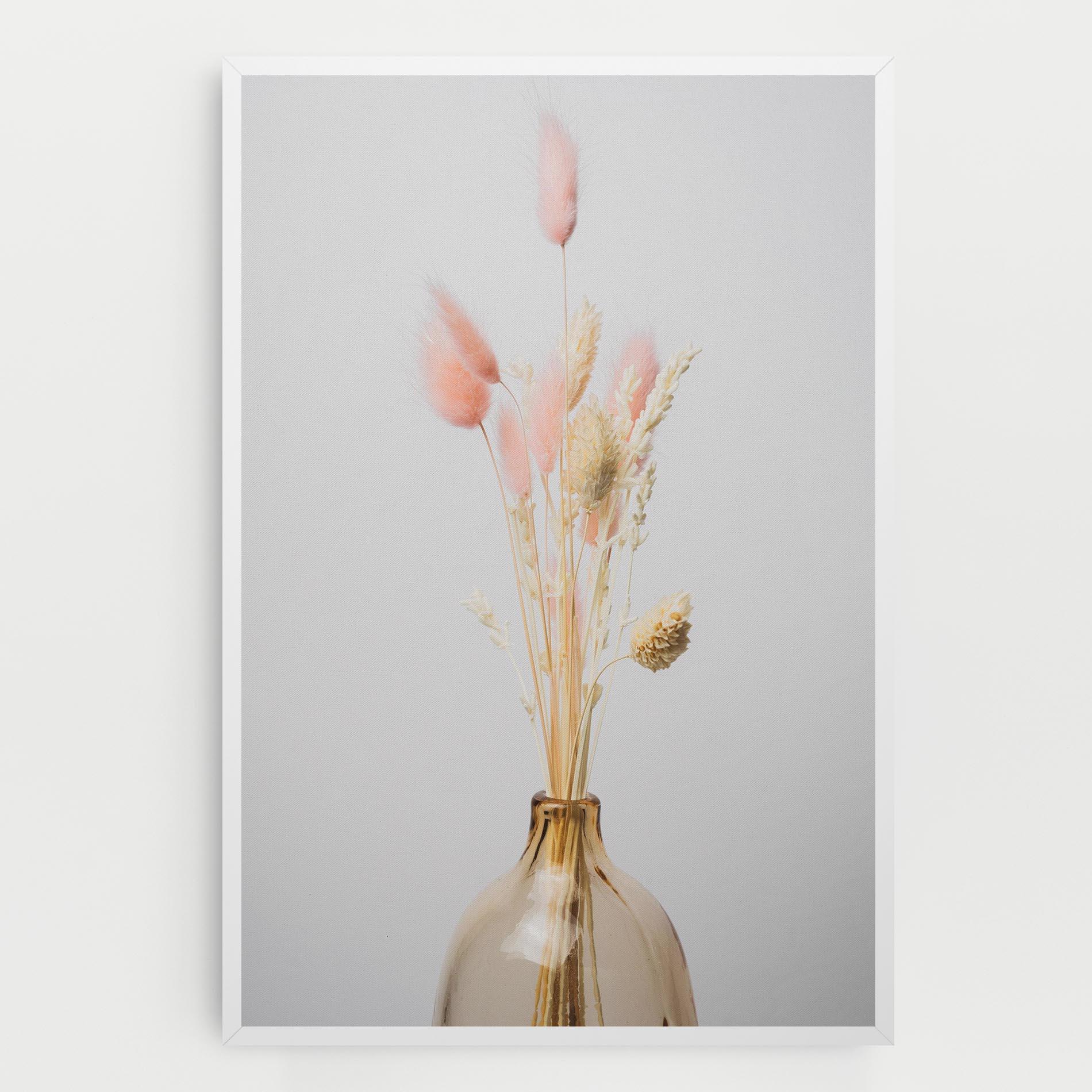 Vászonkép Pink Cream Flower Vase mockup 0