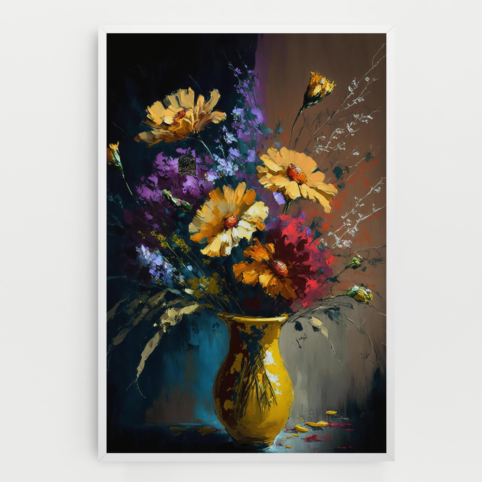 Vászonkép Yellow Art Vase mockup 0