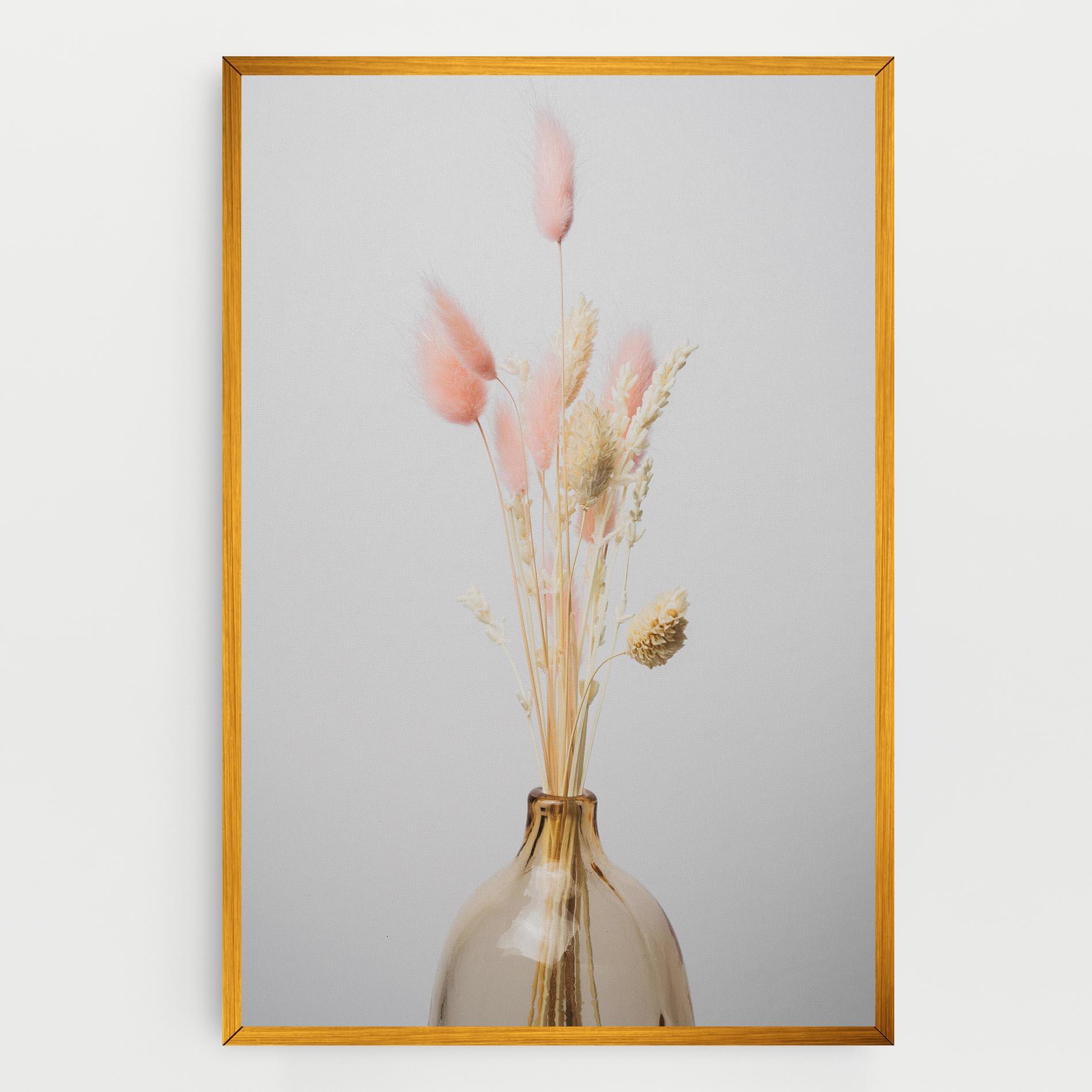 Vászonkép Pink Cream Flower Vase mockup 0