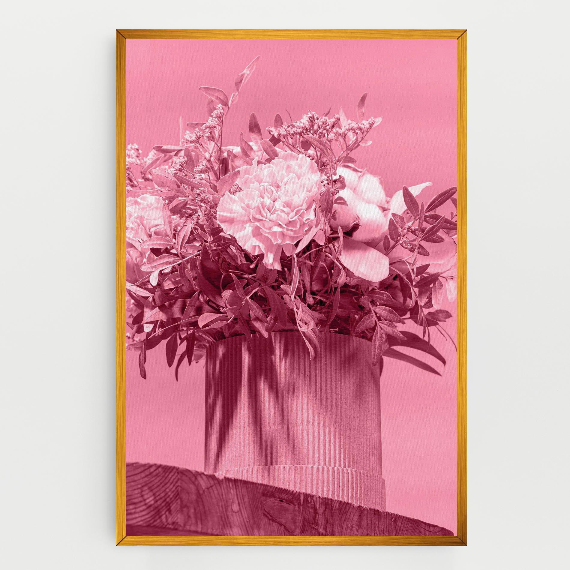 Vászonkép Pink Light Vase mockup 0