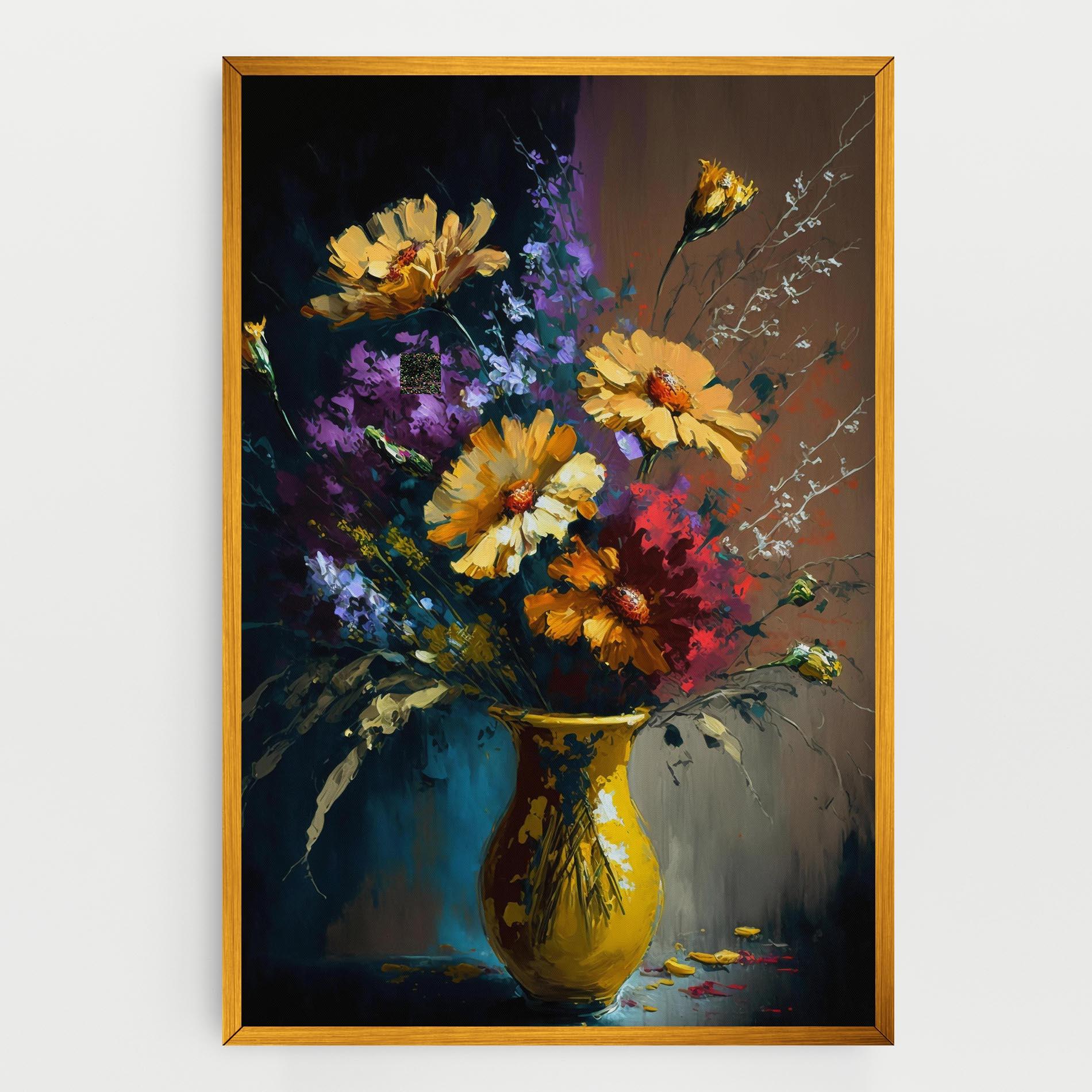 Vászonkép Yellow Art Vase mockup 0